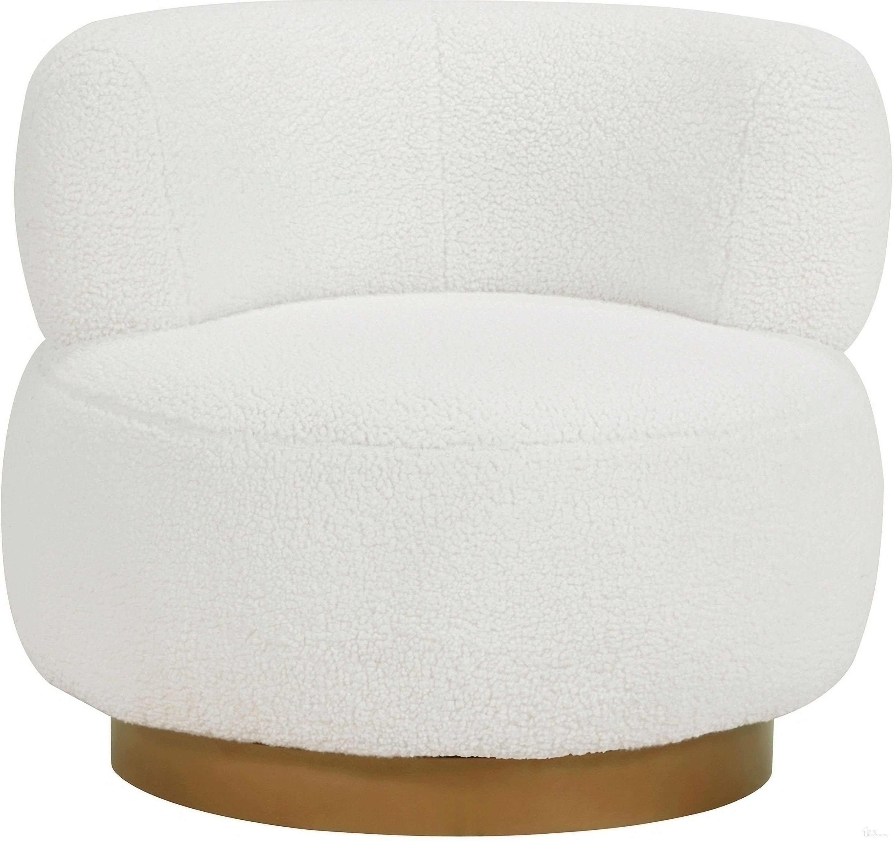 The appearance of Novella Swivel Chair In White designed by Homelegance in the glam interior design. This white piece of furniture  was selected by 1StopBedrooms from Novella Collection to add a touch of cosiness and style into your home. Sku: 8568WH-1. Material: Boucle.