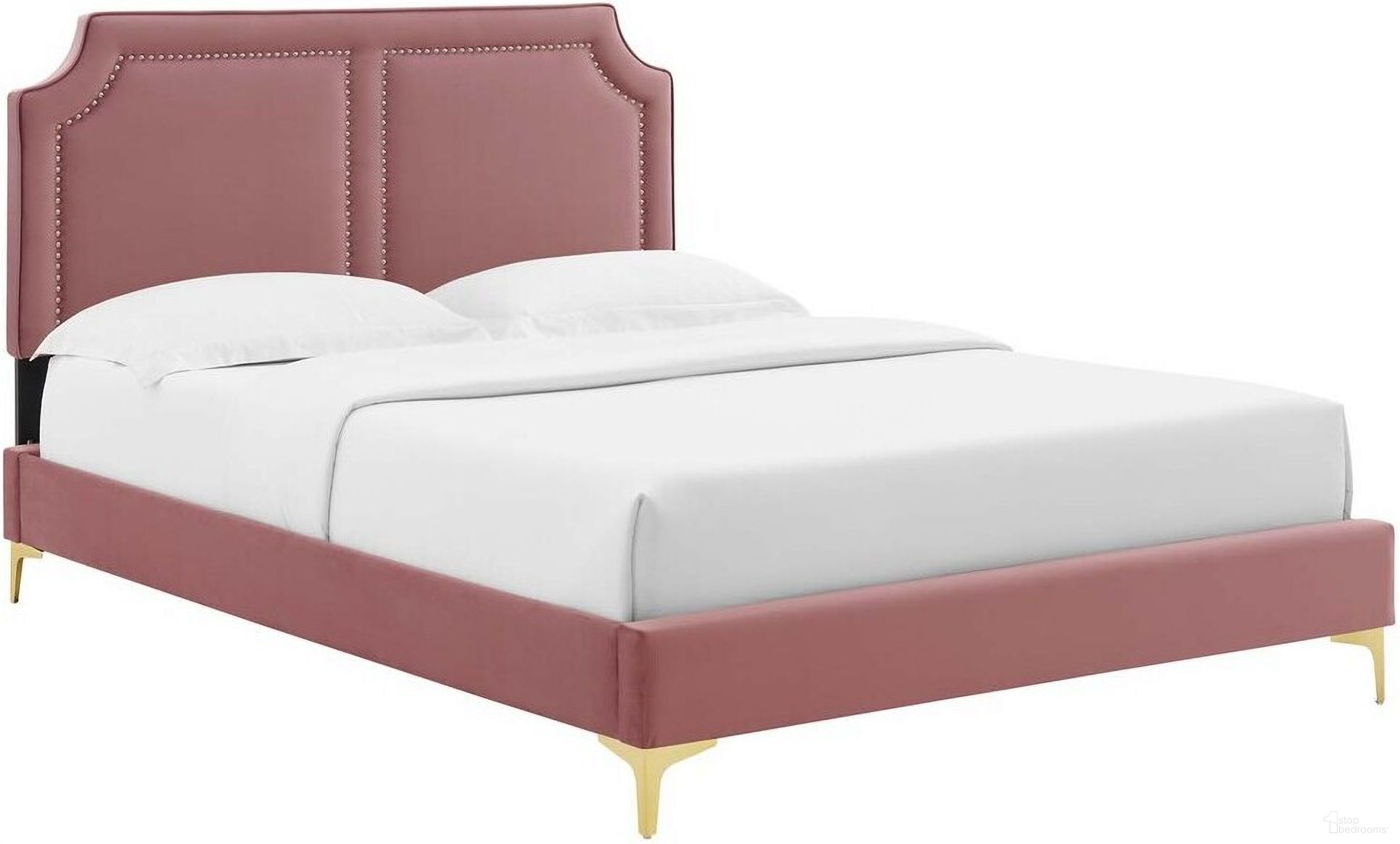 The appearance of Novi Performance Velvet King Bed In Dusty Rose designed by Modway in the modern / contemporary interior design. This dusty rose piece of furniture was selected by 1StopBedrooms from Novi Collection to add a touch of cosiness and style into your home. Sku: MOD-6307-DUS;MOD-6567-DUS. Bed Type: Platform Bed. Bed Size: King. Material: MDF.