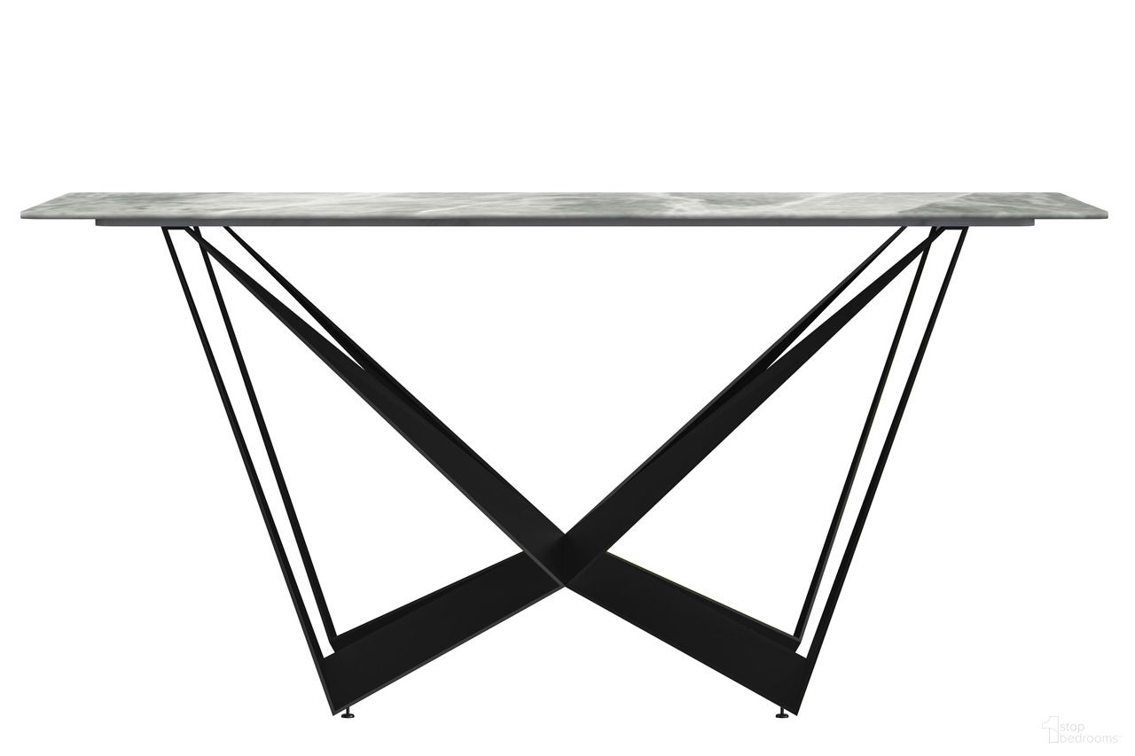 The appearance of Nuvor 55 Inch Dining Table with Sintered Stone Top In Light Grey and Black designed by LeisureMod in the modern / contemporary interior design. This light grey and black piece of furniture  was selected by 1StopBedrooms from Nuvor Collection to add a touch of cosiness and style into your home. Sku: NTBL-55IGR-S. Table Base Style: Pedestal. Material: Stone. Table Top Shape: Rectangular. Size: 32" x 55".