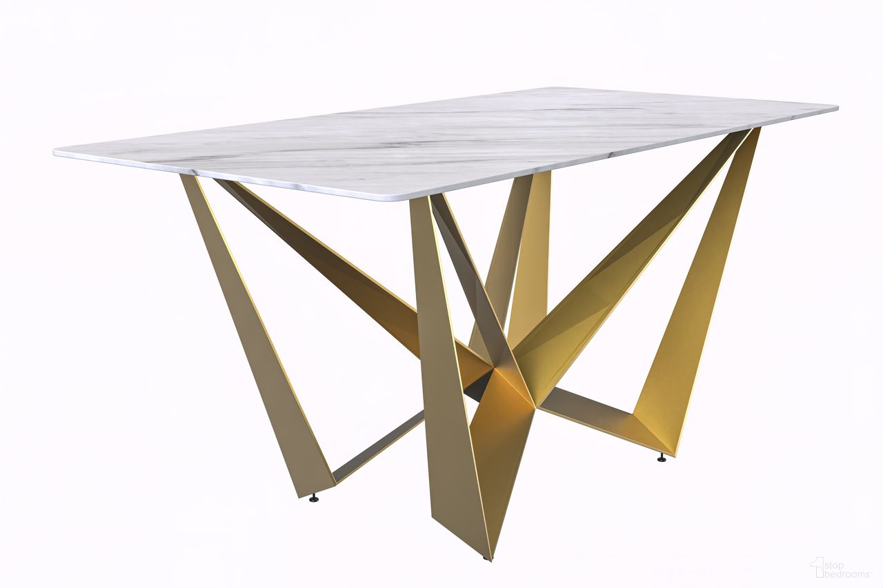 The appearance of Nuvor 62 Inch Dining Table with Sintered Stone Top In White designed by LeisureMod in the modern / contemporary interior design. This white piece of furniture  was selected by 1StopBedrooms from Nuvor Collection to add a touch of cosiness and style into your home. Sku: NTG-62W-S. Table Base Style: Pedestal. Material: Stone. Table Top Shape: Rectangular. Size: 32" x 62".