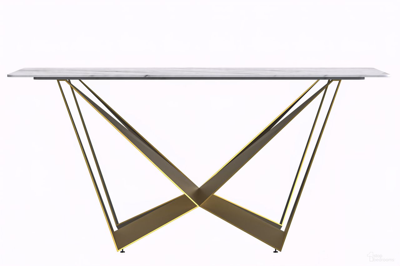 Nuvor 71 Inch Dining Table with Sintered Stone Top In White