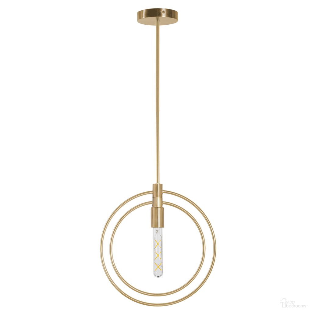Nyla Single Light Pendant In Gold and Brass