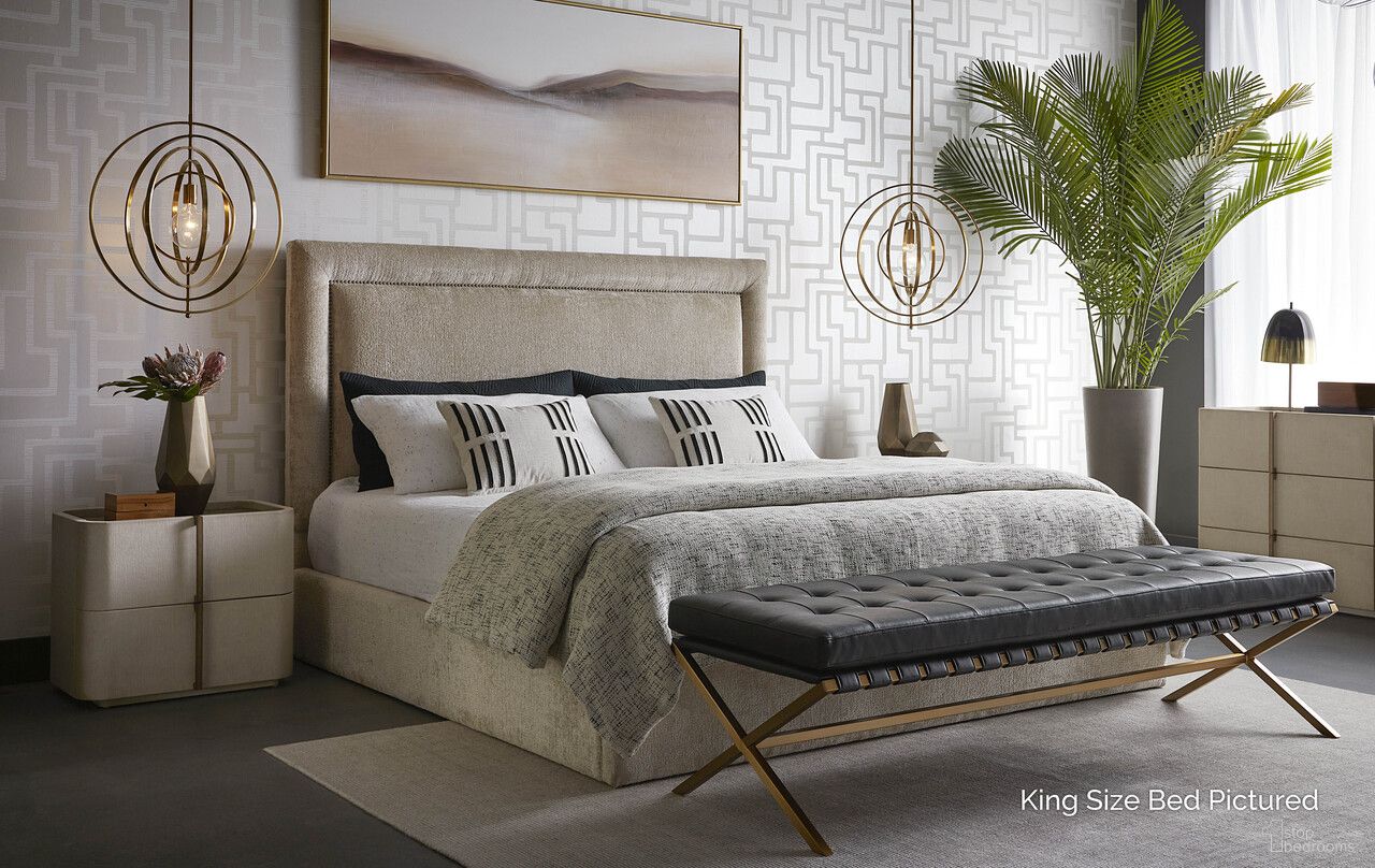 Nylah Platform Bedroom Set In Bergen Taupe