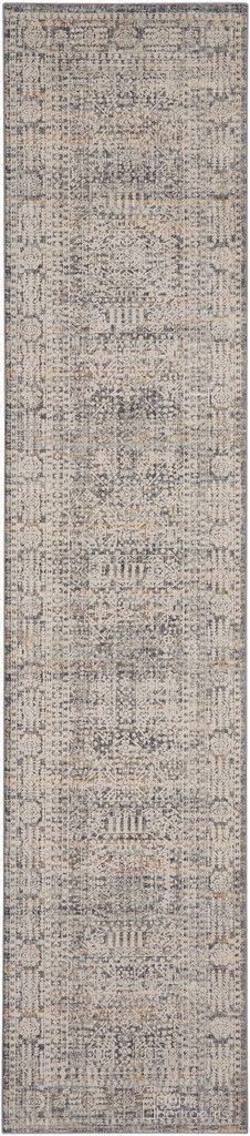The appearance of Nyle 2'3" x 8' Indoor Rug In Ivory and Slate designed by Nourison in the rustic / southwestern interior design. This ivory and slate piece of furniture was selected by 1StopBedrooms from Nyle Collection to add a touch of cosiness and style into your home. Sku: 99446105493. Material: Polyester.
