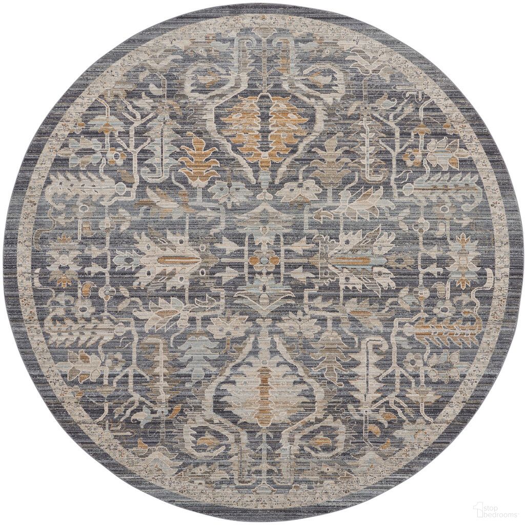 The appearance of Nyle 7'10" x 7'10" Round Indoor Rug In Navy Multi designed by Nourison in the rustic / southwestern interior design. This navy multi piece of furniture  was selected by 1StopBedrooms from Nyle Collection to add a touch of cosiness and style into your home. Sku: 99446104687. Material: Polyester.