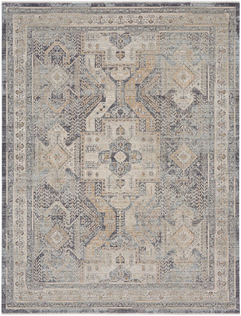 Nyle 9'10" x 13'6" Indoor Rug In Ivory and Charcoal