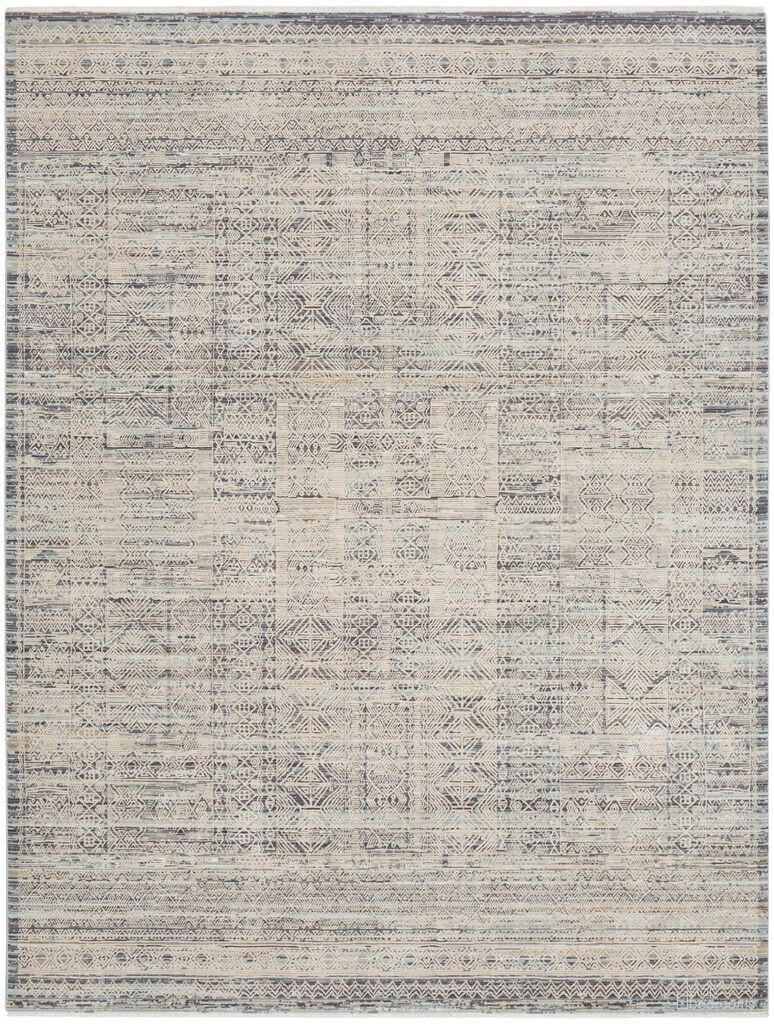 The appearance of Nyle 9'10" x 13'6" Indoor Rug In Ivory Blue designed by Nourison in the rustic / southwestern interior design. This ivory blue piece of furniture was selected by 1StopBedrooms from Nyle Collection to add a touch of cosiness and style into your home. Sku: 99446105950. Material: Polyester.