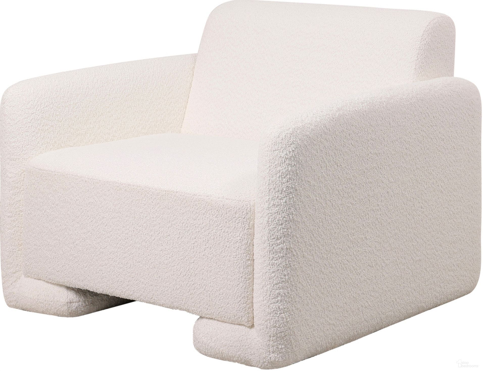The appearance of Nyta Modern Accent Chair In White Boucle designed by LeisureMod in the modern / contemporary interior design. This white boucle piece of furniture was selected by 1StopBedrooms from Nyta Collection to add a touch of cosiness and style into your home. Sku: NA34S-W. Material: Boucle Fabric.