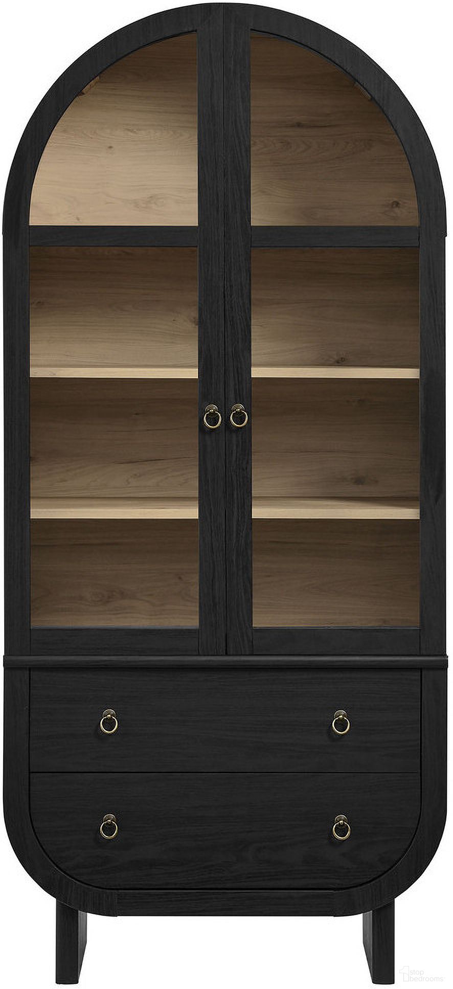 The appearance of Nyx Arched Display Cabinet In Black Light Oak designed by Modway in the modern / contemporary interior design. This black light oak piece of furniture  was selected by 1StopBedrooms from Nyx Collection to add a touch of cosiness and style into your home. Sku: EEI-7216-BLK-LOA-1;EEI-7216-BLK-LOA-2. Material: Glass.