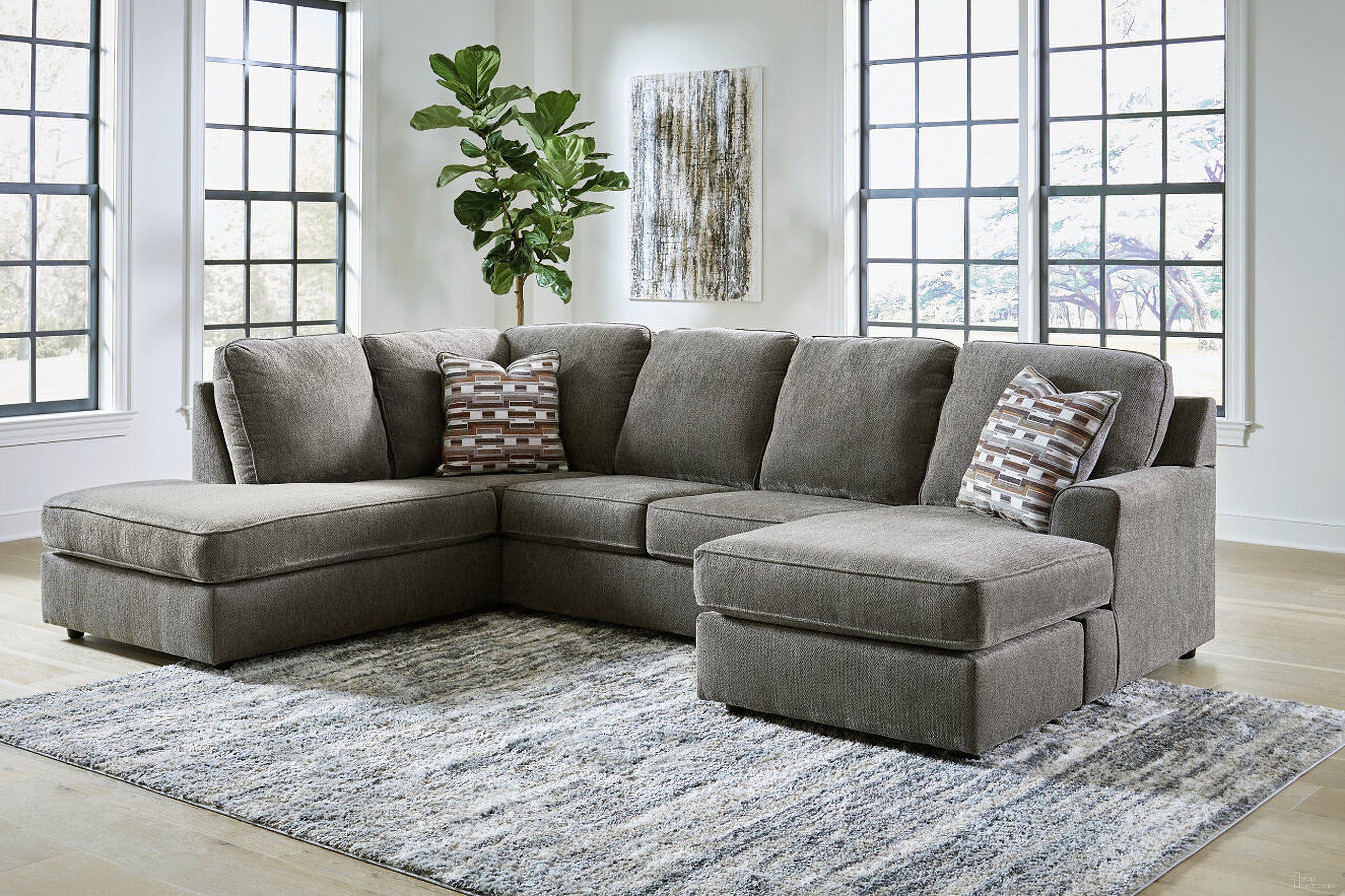 O'Phannon 2-Piece LAF Sectional and Ottoman In Putty
