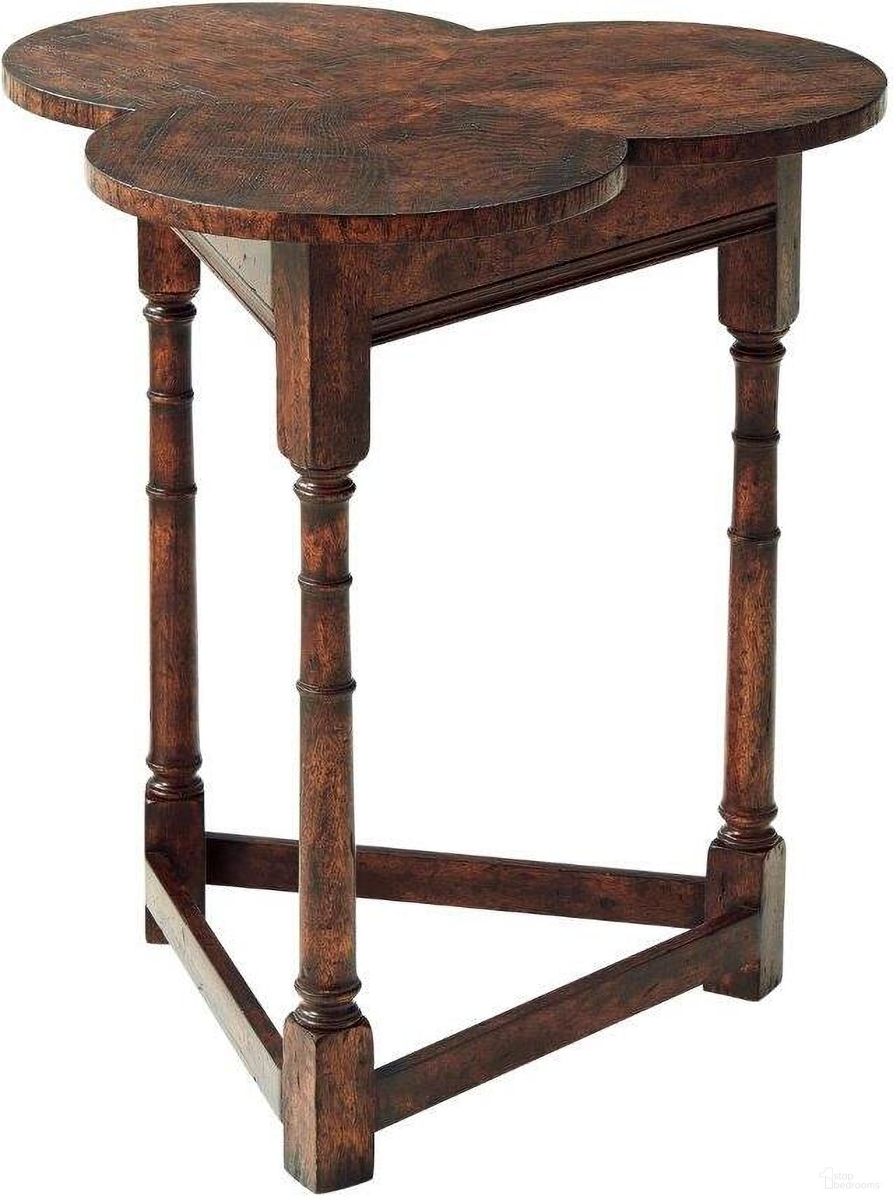 The appearance of Oak Clover Accent Table designed by Theodore Alexander in the traditional interior design. This  piece of furniture  was selected by 1StopBedrooms from Althorp - Victory Oak Collection to add a touch of cosiness and style into your home. Sku: AL50161. Material: Wood.