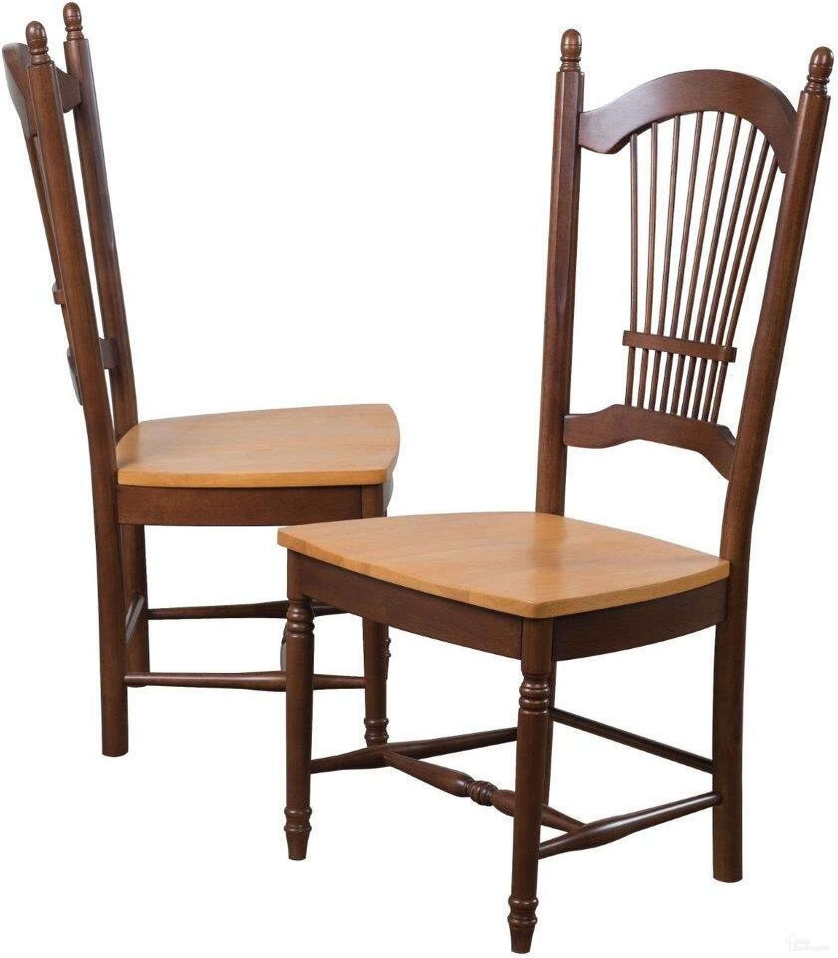 The appearance of Oak Selections 42 Inch Allenridge Dining Chair Set of 2 In Medium Walnut Brown with Light Oak designed by Sunset Trading in the modern / contemporary interior design. This medium walnut brown with light oak piece of furniture  was selected by 1StopBedrooms from Oak Selections Collection to add a touch of cosiness and style into your home. Sku: DLU-C07-NLO-2. Material: Wood. Chair Type: Side Chair.