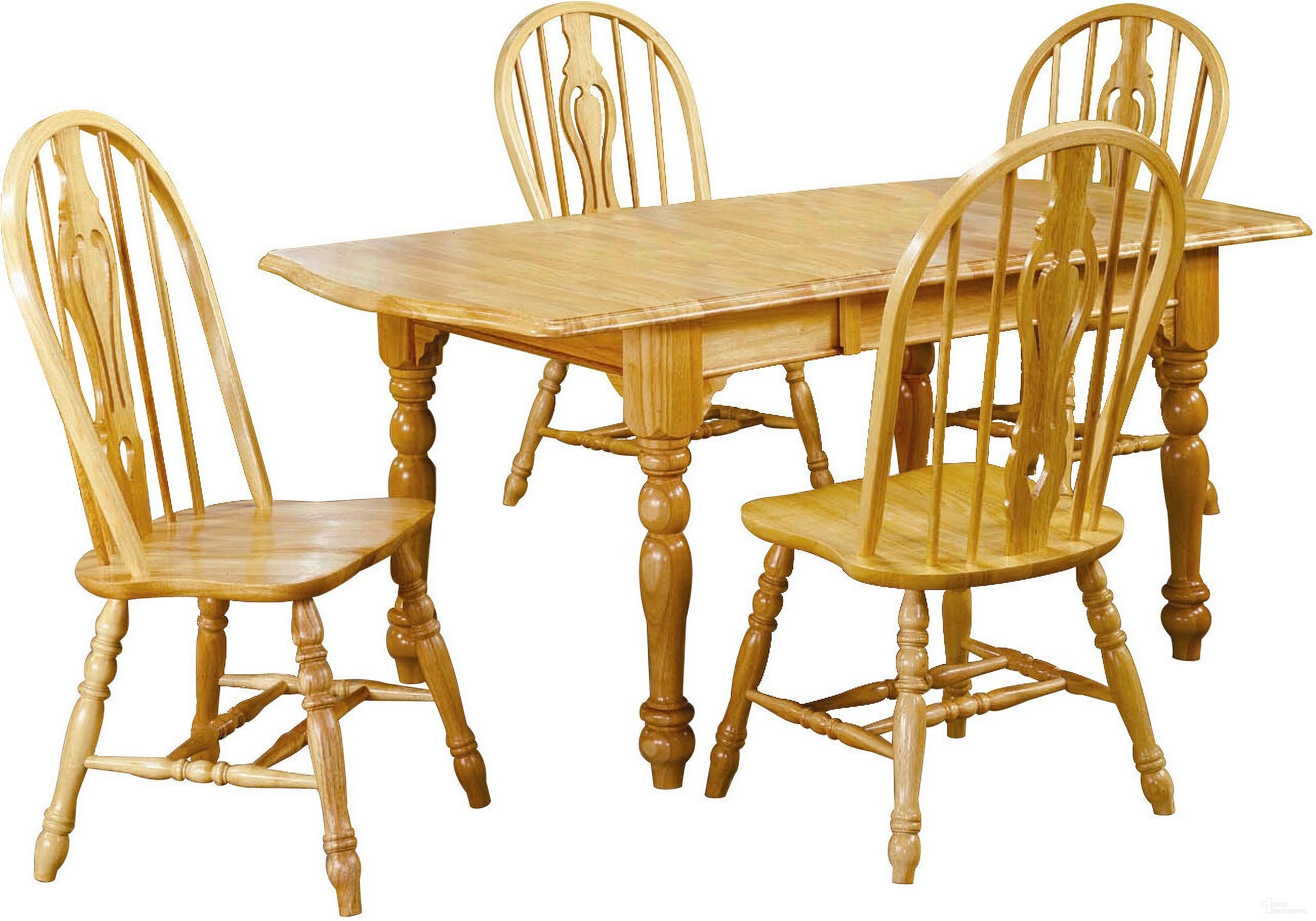 The appearance of Oak Selections Keyhole Chairs 5 Piece Drop Leaf Extendable Dining Set designed by Sunset Trading in the modern / contemporary interior design. This light oak piece of furniture was selected by 1StopBedrooms from Oak Selections Collection to add a touch of cosiness and style into your home. Sku: DLU-TDX-3472-LO;DLU-124-S-LO-2;DLU-124-S-LO-2. Material: Wood.