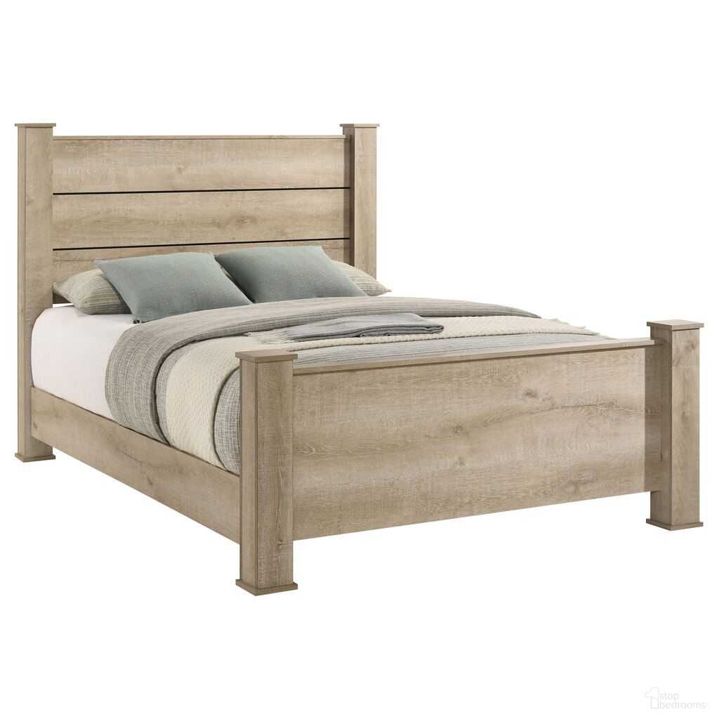 The appearance of Oakglen 55 Inch Queen Panel Bed In Weathered Oak designed by Coaster in the rustic / southwestern interior design. This weathered oak piece of furniture was selected by 1StopBedrooms from Oakglen Collection to add a touch of cosiness and style into your home. Sku: 225101QB1;225101QB2. Bed Type: Panel Bed. Bed Size: Queen. Material: MDF.