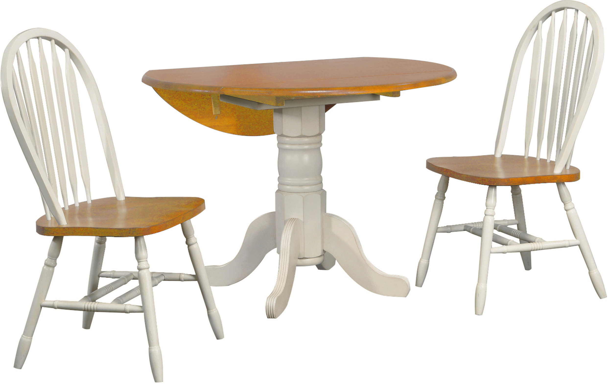 White drop discount leaf table set