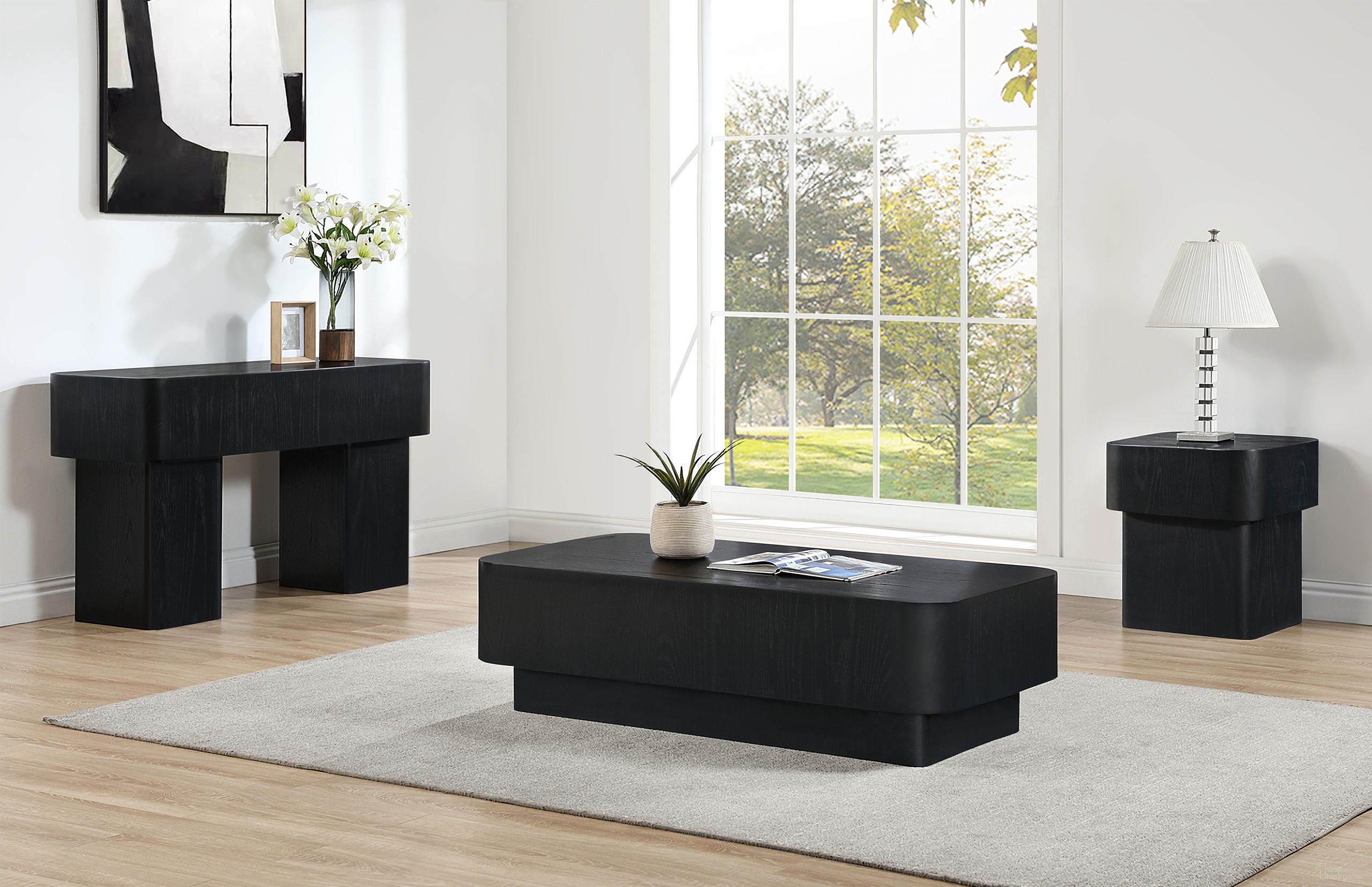 The appearance of Oakmont Occasional Table Set In Black designed by Meridian in the modern / contemporary interior design. This black piece of furniture  was selected by 1StopBedrooms from Oakmont Collection to add a touch of cosiness and style into your home. Sku: 99039Black-C;99039Black-E. Material: MDF.