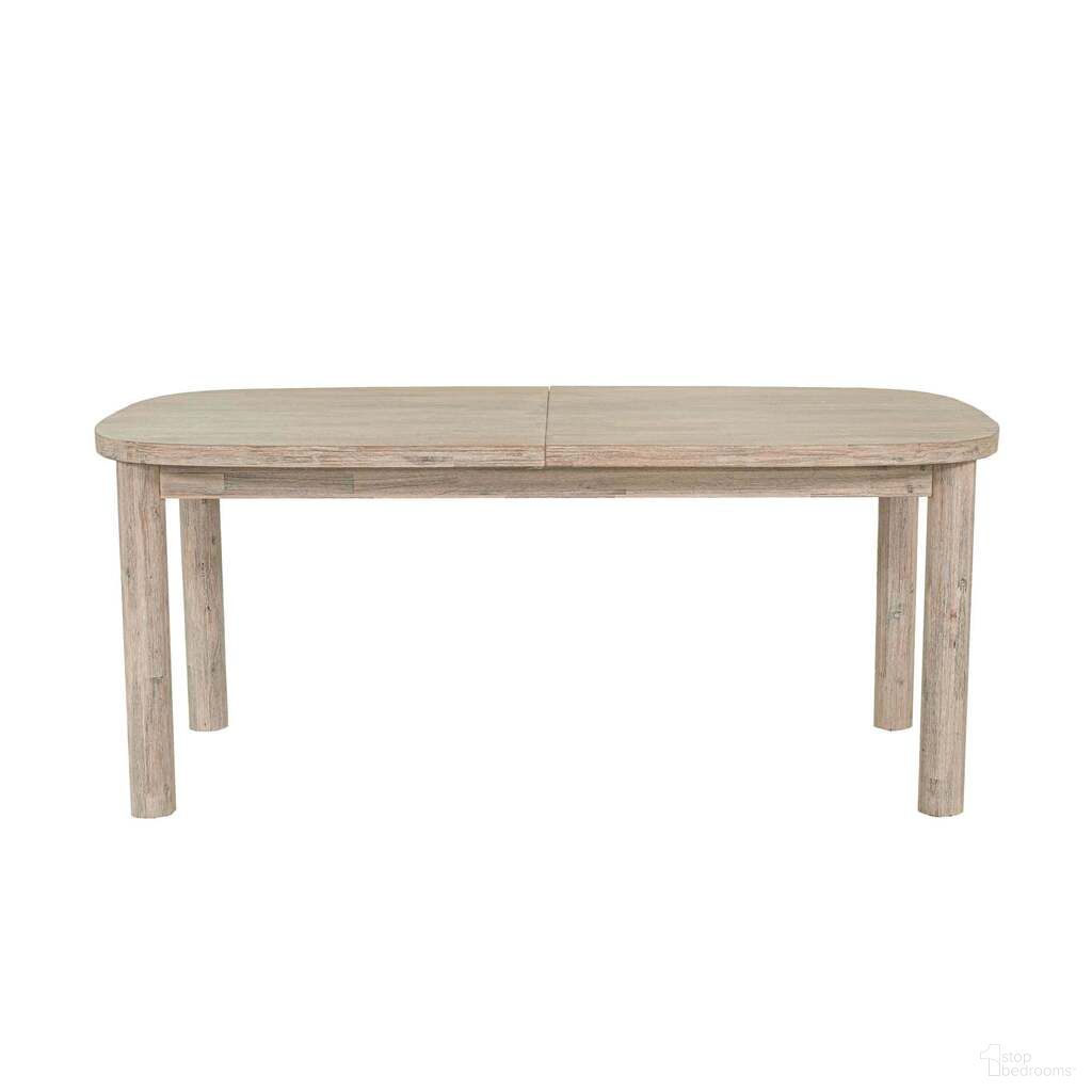The appearance of Oasis 102 Inch Extension Dining Table In Natural Whitewashed designed by LH Imports in the modern / contemporary interior design. This natural whitewashed piece of furniture  was selected by 1StopBedrooms from Oasis Collection to add a touch of cosiness and style into your home. Sku: OAS011. Table Base Style: Legs. Table Top Shape: Rectangular. Size: 35" x 70". Material: Acacia Wood.