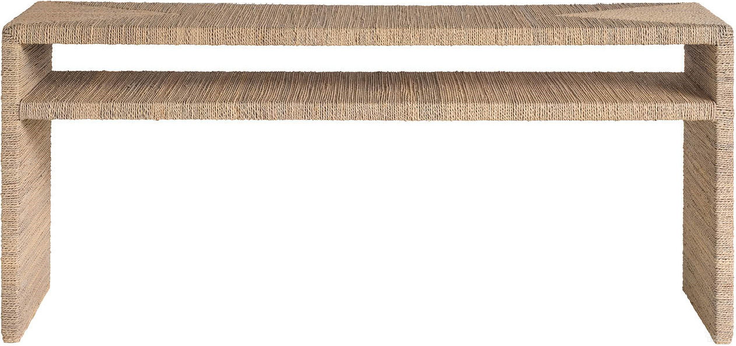 The appearance of Oasis Abaca Console In Natural Tan designed by Universal in the transitional interior design. This natural tan piece of furniture was selected by 1StopBedrooms from Oasis Collection to add a touch of cosiness and style into your home. Sku: U533826. Material: Wicker.