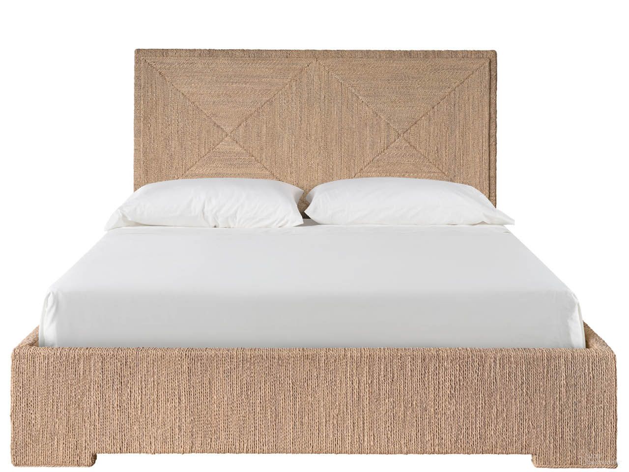 The appearance of Oasis Abaca Woven King Bed In Natural Oak designed by Universal in the transitional interior design. This natural oak piece of furniture was selected by 1StopBedrooms from Oasis Collection to add a touch of cosiness and style into your home. Sku: U533225B. Bed Type: Panel Bed. Bed Size: King. Material: Wicker.