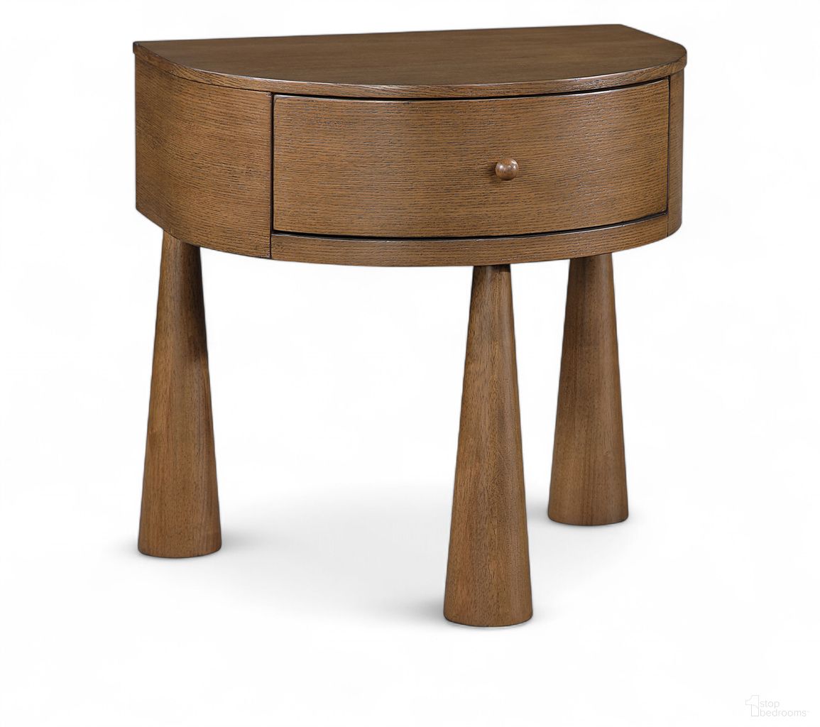 Oasis Acacia Veneer and Solid Wood Night Stand In Brown