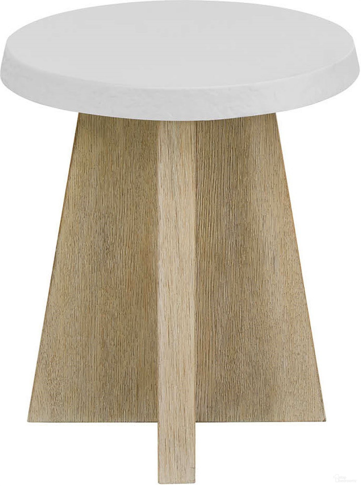 Oasis Accent Table In Dockside Tan and Shoreline White