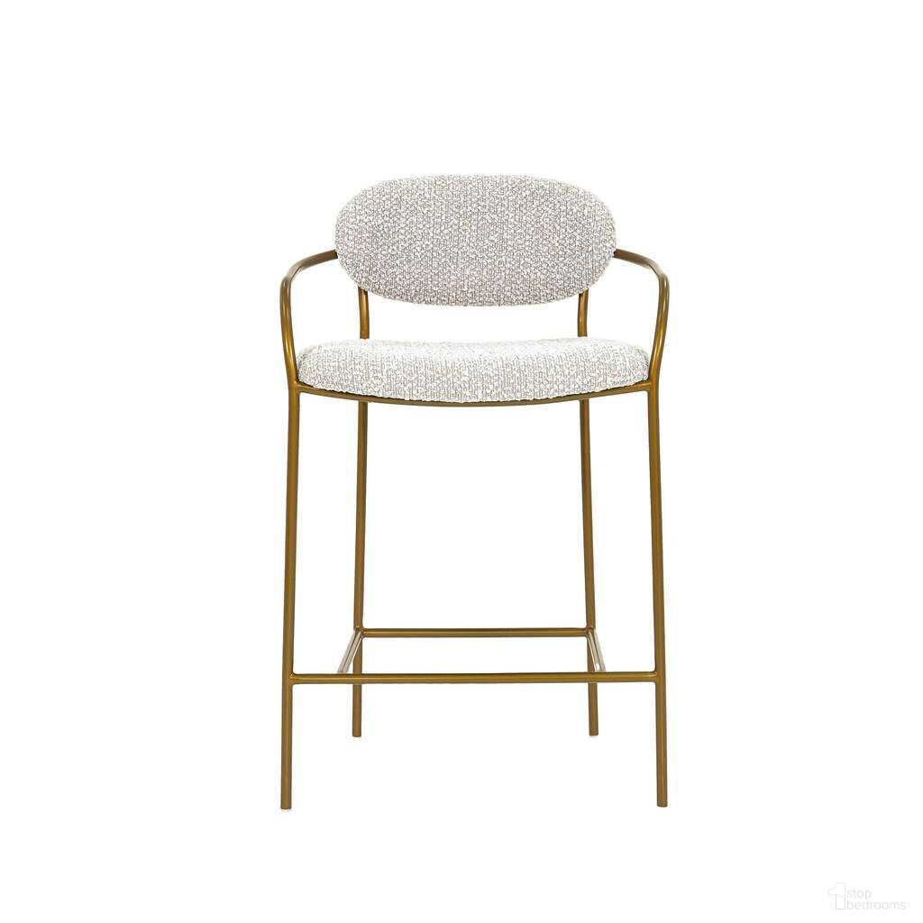 The appearance of Oasis Arm Counter Stool In Pearl Grey and Antique Bronze designed by LH Imports in the modern / contemporary interior design. This pearl grey/antique bronze piece of furniture was selected by 1StopBedrooms from Oasis Collection to add a touch of cosiness and style into your home. Sku: OAS067. Material: Iron.