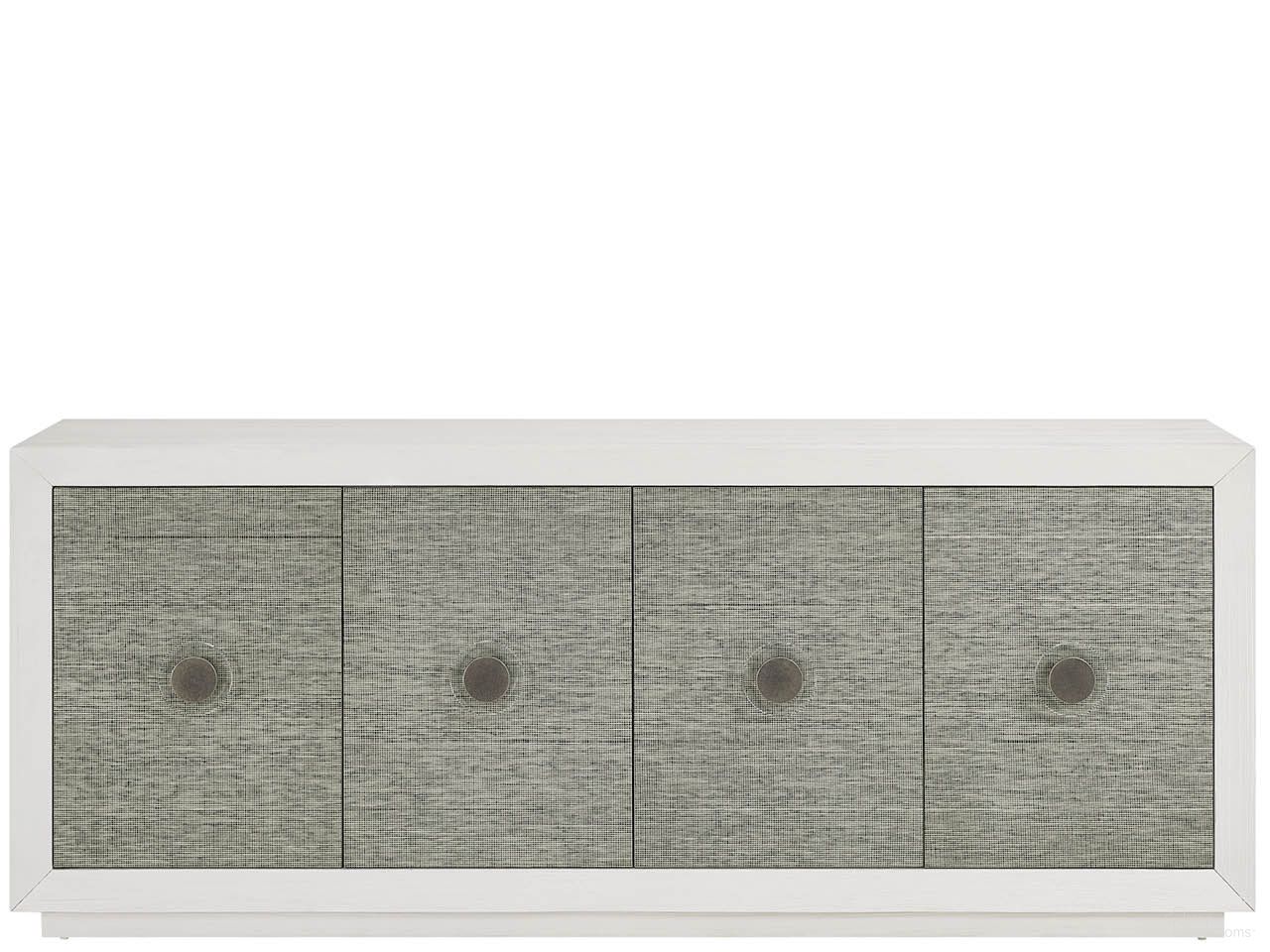 The appearance of Oasis Credenza In Shoreline White designed by Universal in the transitional interior design. This shoreline white piece of furniture was selected by 1StopBedrooms from Oasis Collection to add a touch of cosiness and style into your home. Sku: U533A969. Material: Wood.