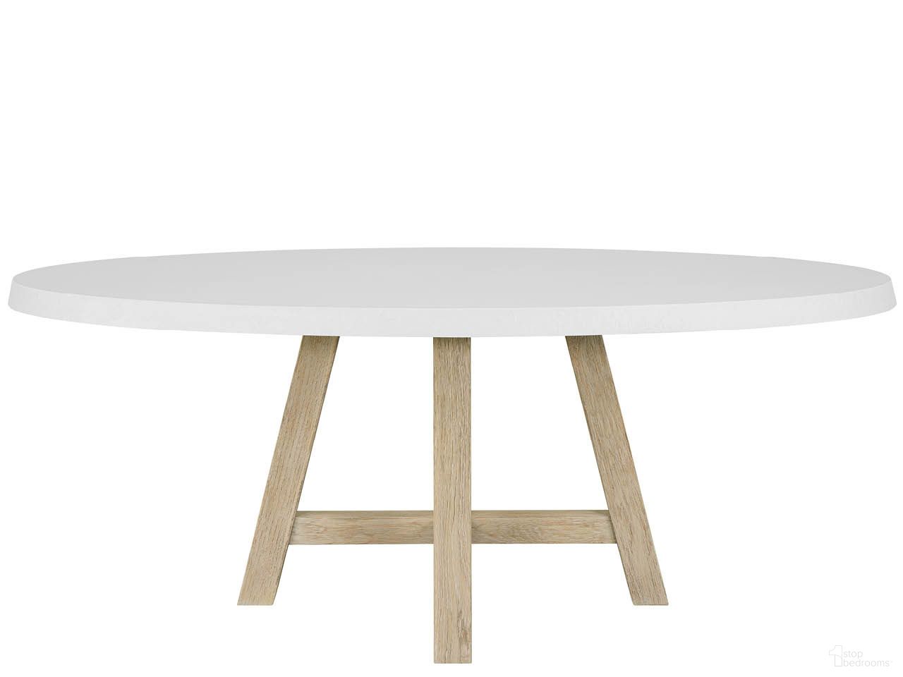 The appearance of Oasis Dockside Dining Table In Natural Oak designed by Universal in the transitional interior design. This natural oak piece of furniture  was selected by 1StopBedrooms from Oasis Collection to add a touch of cosiness and style into your home. Sku: U533657. Table Base Style: Trestle. Table Top Shape: Oval. Material: Stone. Size: 40" x 80".