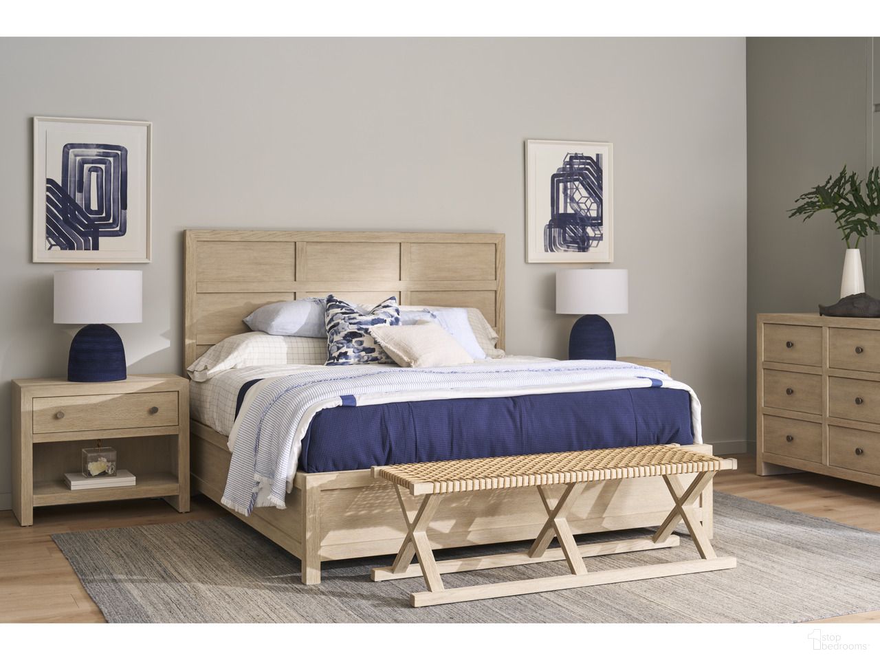Oasis Dockside Panel Bedroom Set In Natural Oak