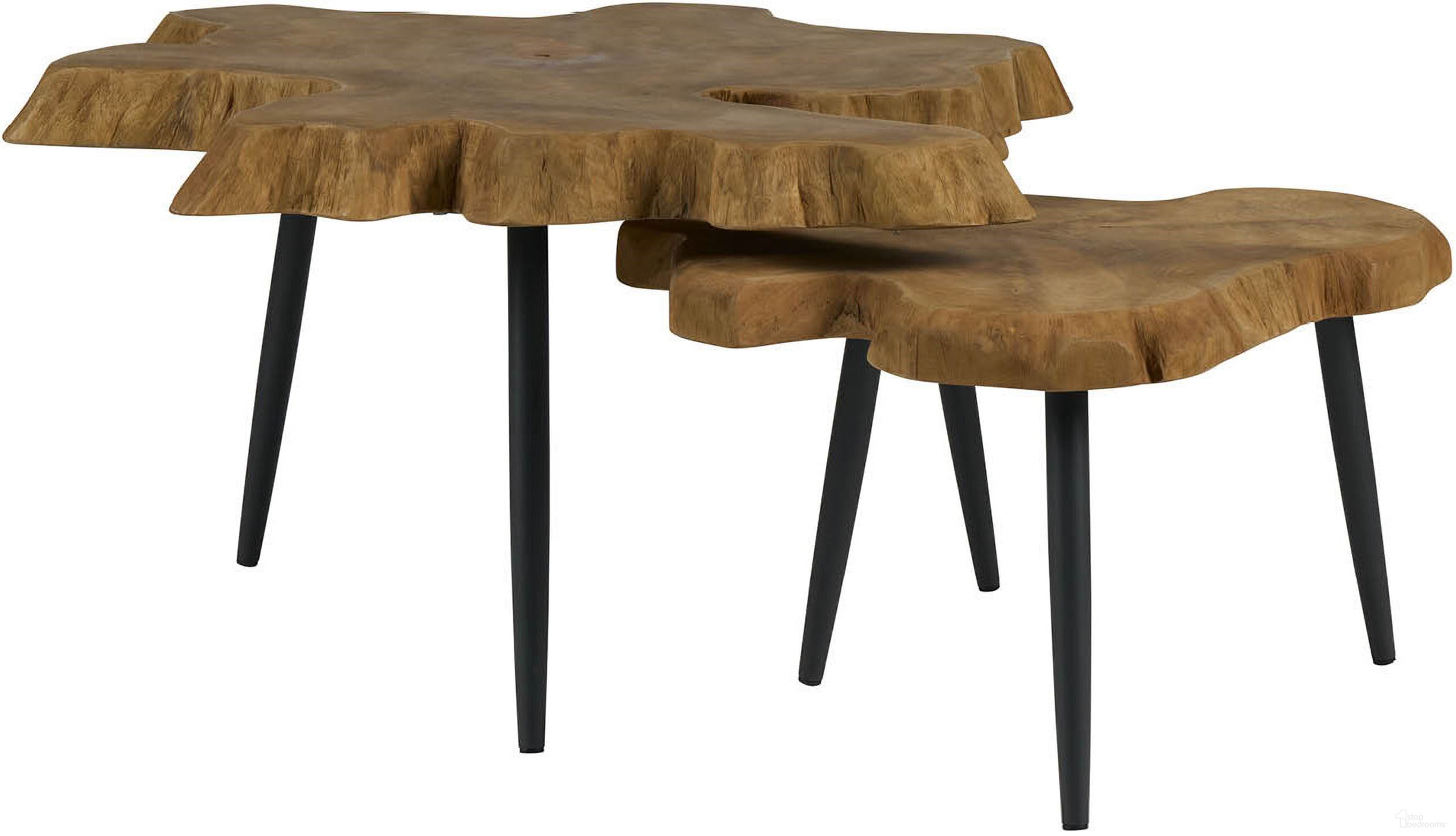 Oasis Driftwood Nesting Tables In Natural Tan
