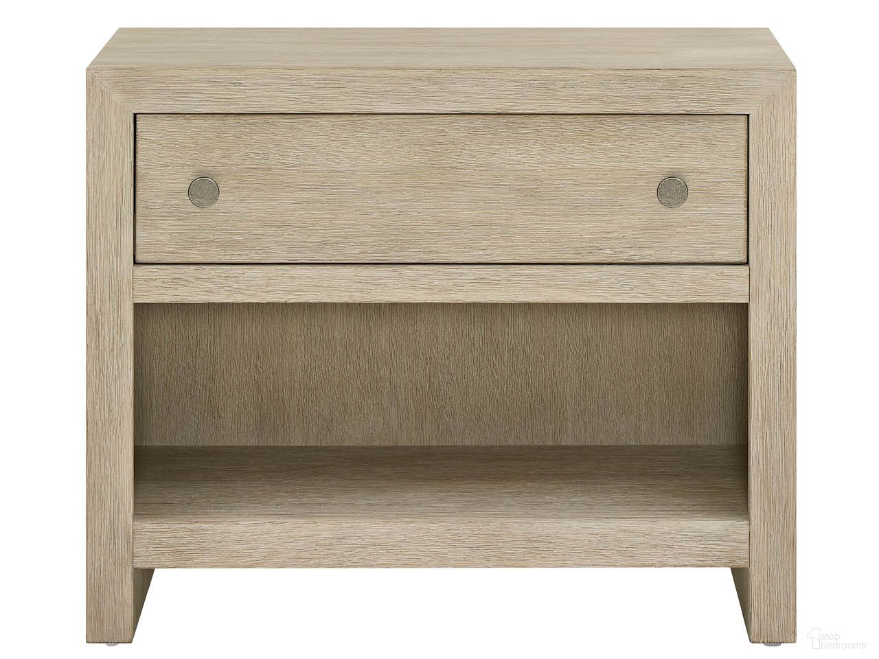 The appearance of Oasis Nightstand In Dockside Natural Tan Oak designed by Universal in the transitional interior design. This dockside natural tan oak piece of furniture was selected by 1StopBedrooms from Oasis Collection to add a touch of cosiness and style into your home. Sku: U533351. Material: Wood.