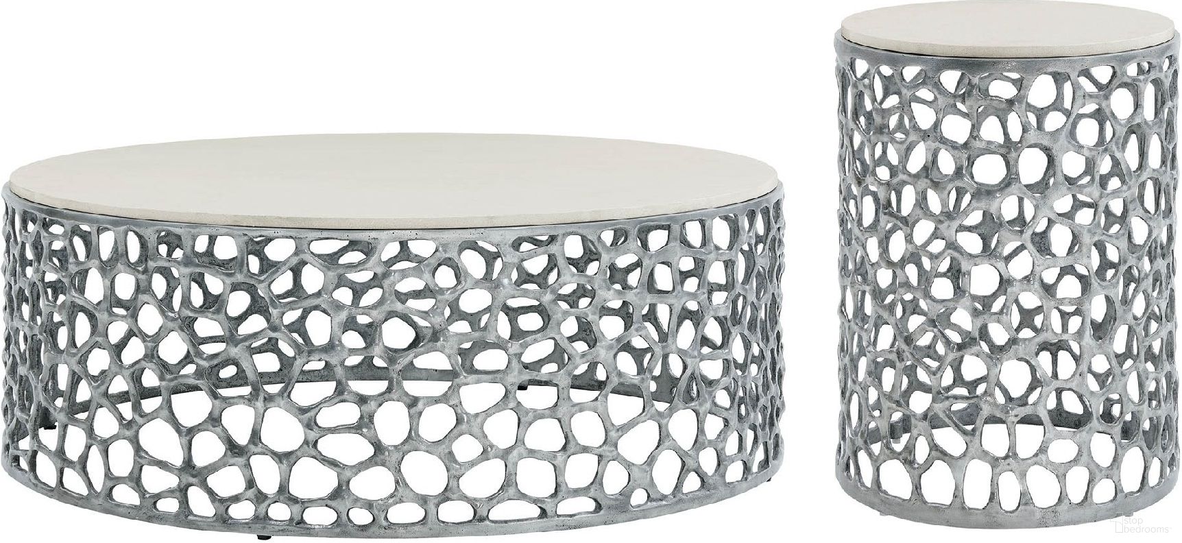 Oasis Occasional Table Set In Gray