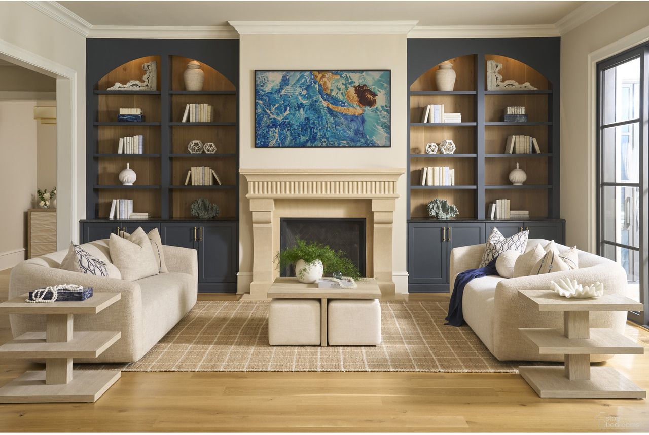 The appearance of Oasis Occasional Table Set with Ottomans In Dockside Tan designed by Universal in the transitional interior design. This dockside tan piece of furniture was selected by 1StopBedrooms from Oasis Collection to add a touch of cosiness and style into your home. Sku: U533828;U533830. Material: Wood.