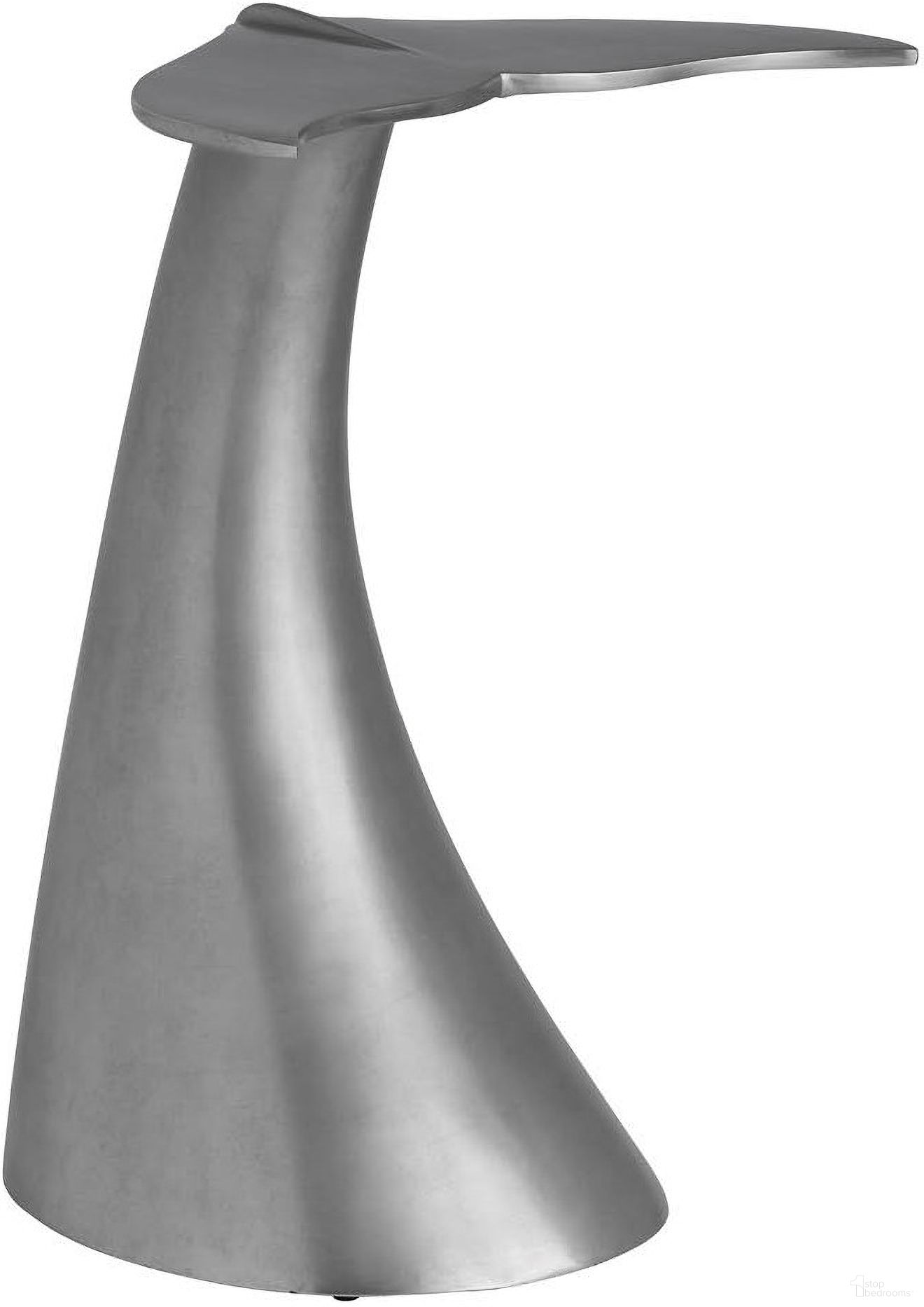 Oasis Whale Tail Accent Table In Pewter