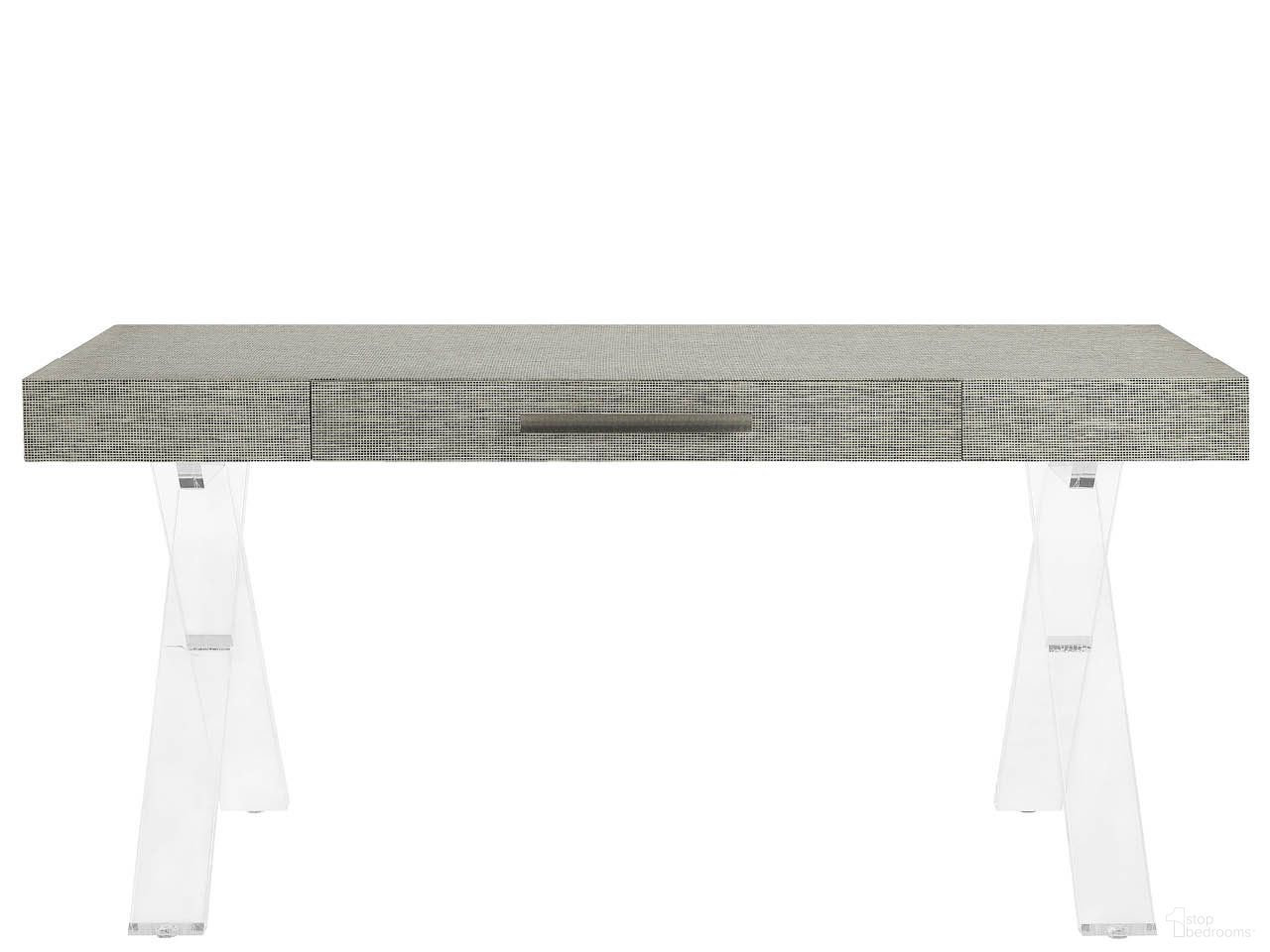The appearance of Oasis Writing Desk In Seascape Blue designed by Universal in the modern / contemporary interior design. This seascape blue piece of furniture  was selected by 1StopBedrooms from Oasis Collection to add a touch of cosiness and style into your home. Sku: U533B813. Material: Plastic.