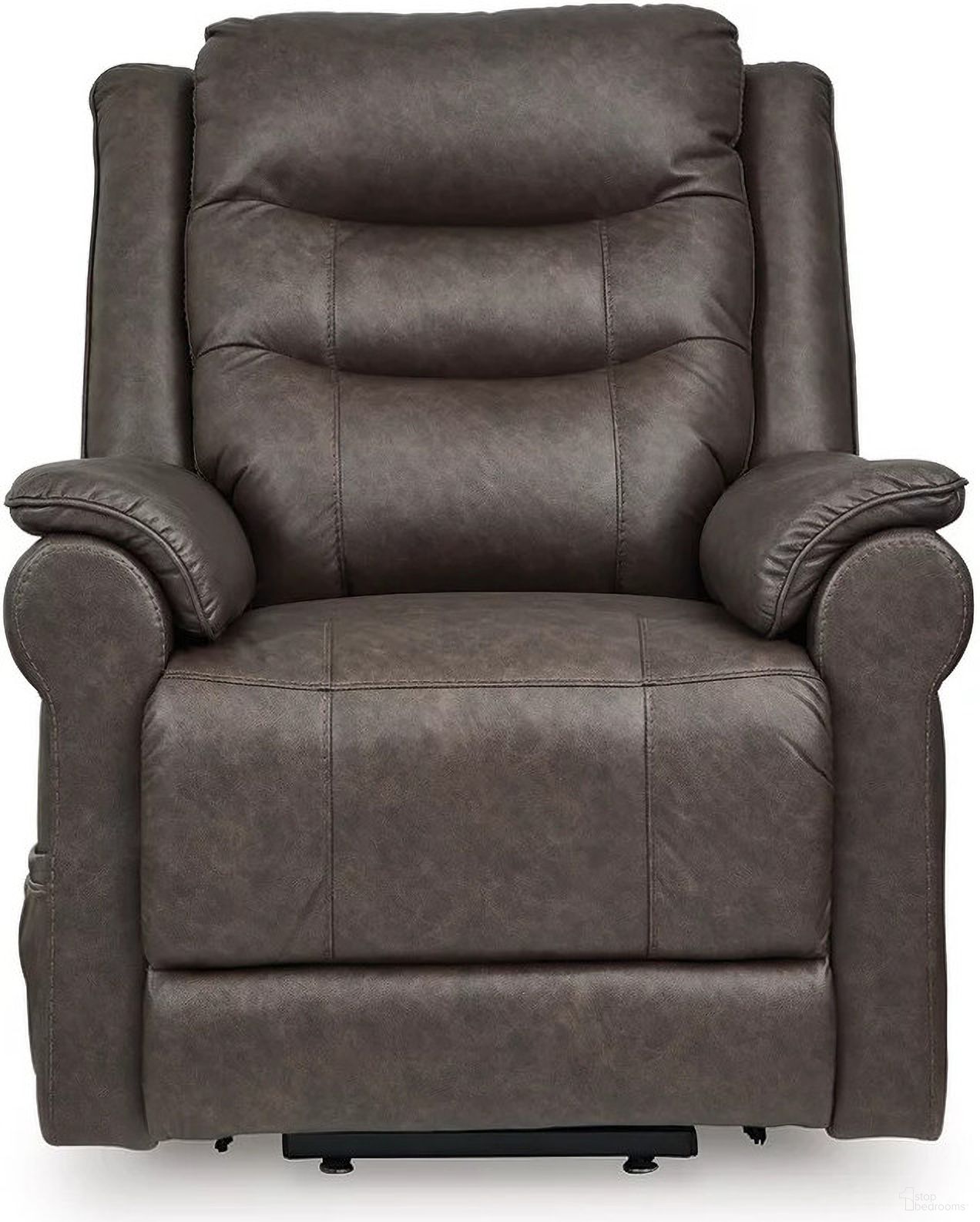 The appearance of Oatman Power Lift Recliner In Umber designed by Signature Design by Ashley in the modern / contemporary interior design. This umber piece of furniture  was selected by 1StopBedrooms from Oatman Collection to add a touch of cosiness and style into your home. Sku: 1800412. Material: Fabric.