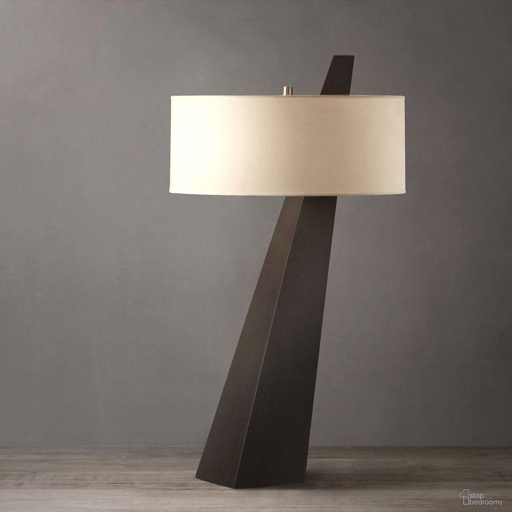 The appearance of Obelisk White Cotton-Linen Shade Table Lamp In Chestnut designed by Nova Of California in the transitional interior design. This chestnut piece of furniture was selected by 1StopBedrooms from Obelisk Collection to add a touch of cosiness and style into your home. Sku: 11889. Material: Wood.