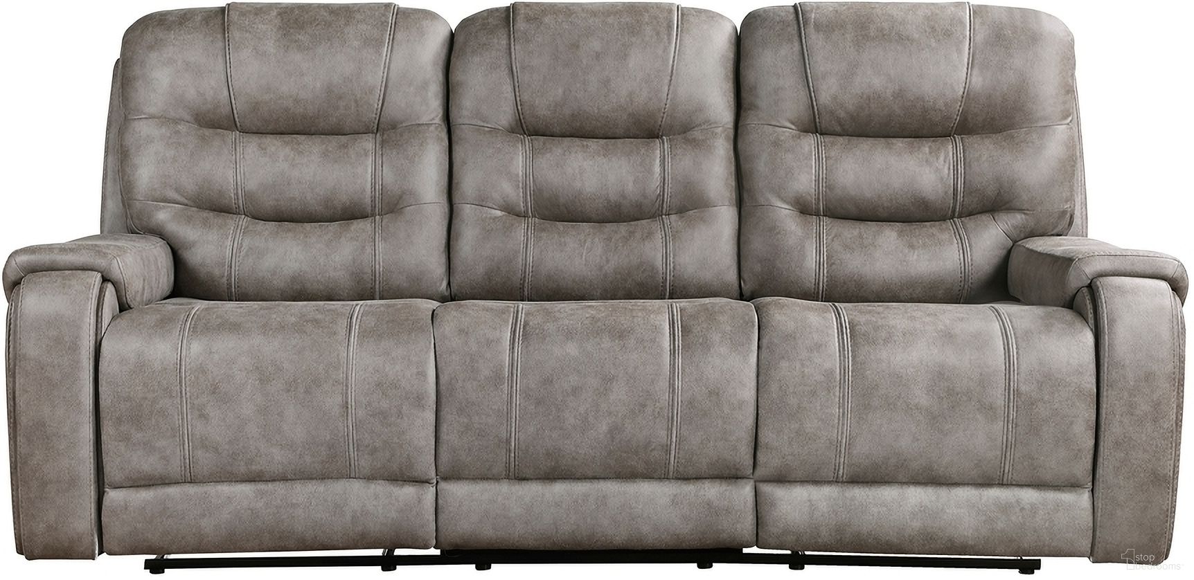 The appearance of Oberon Double Reclining Sofa In Brown and Gray designed by Homelegance in the modern / contemporary interior design. This brown and gray piece of furniture was selected by 1StopBedrooms from Oberon Collection to add a touch of cosiness and style into your home. Sku: 9634GBR-3. Material: Microfiber.