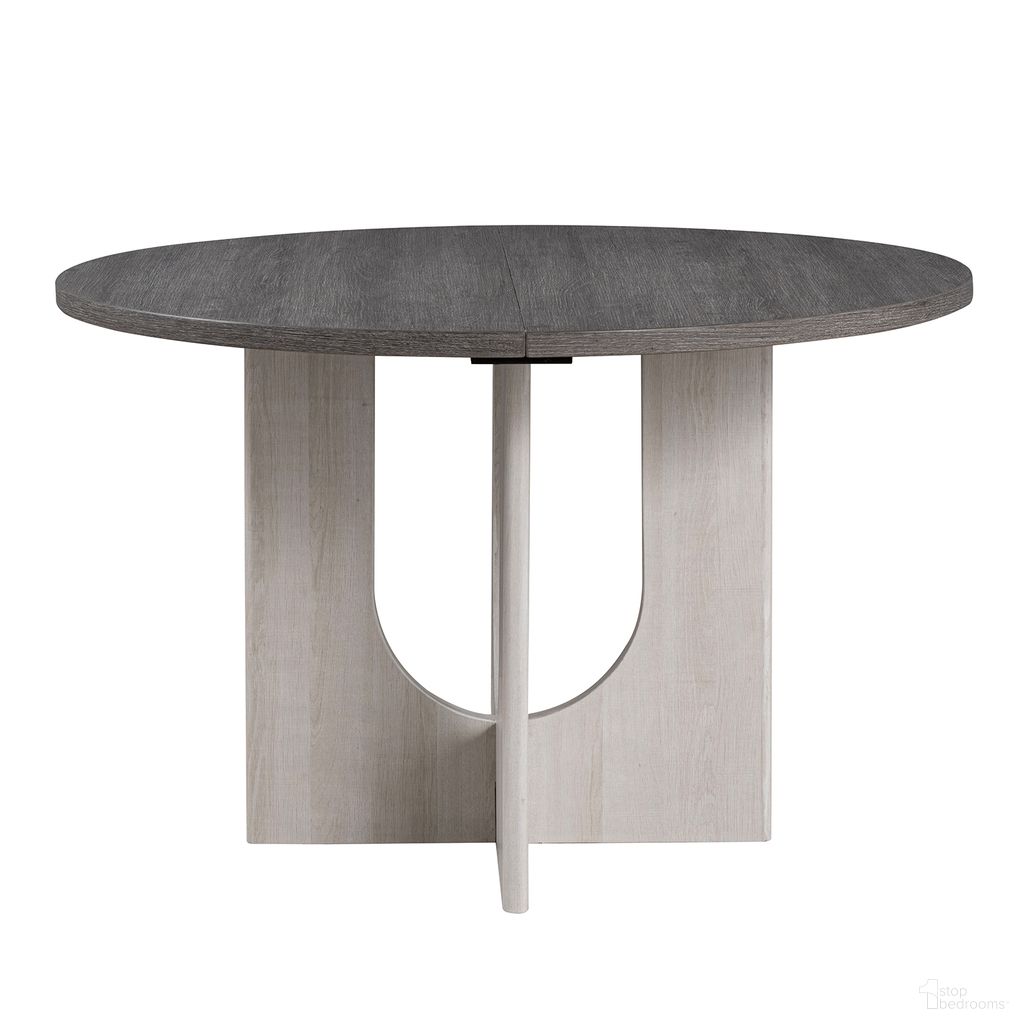 The appearance of Oberto Round Dining Table In Gray designed by Furniture of America in the transitional interior design. This gray piece of furniture  was selected by 1StopBedrooms from Oberto Collection to add a touch of cosiness and style into your home. Sku: SL3406GY-RT. Table Base Style: Pedestal. Table Top Shape: Round. Material: Rubberwood. Size: 47".