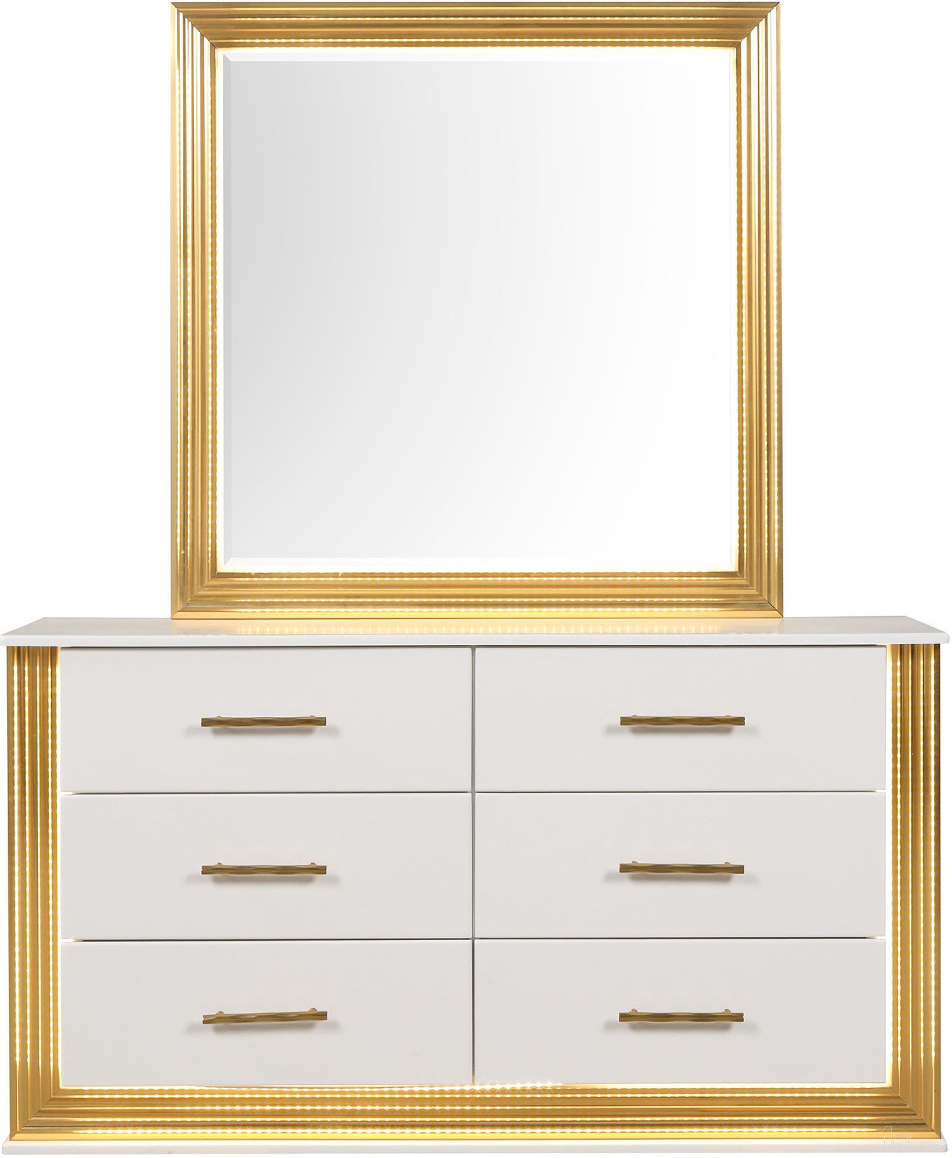The appearance of Obsession Mirror Made with Wood In White designed by Galaxy Home Furnishings in the modern / contemporary interior design. This white piece of furniture  was selected by 1StopBedrooms from Obsession Collection to add a touch of cosiness and style into your home. Sku: 698781236611. Material: Wood.