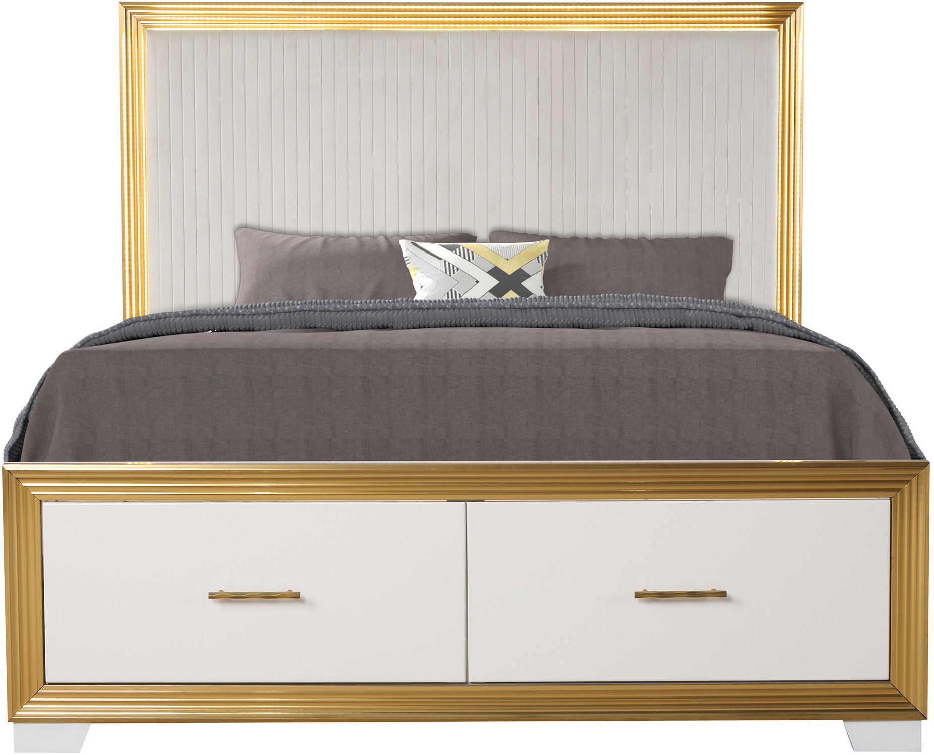 The appearance of Obsession Queen Tufted Bed Made with Wood In White designed by Galaxy Home Furnishings in the modern / contemporary interior design. This white piece of furniture was selected by 1StopBedrooms from Obsession Collection to add a touch of cosiness and style into your home. Sku: 698781024461-1;698781024461-2;698781024461-3. Bed Type: Storage Bed. Material: Wood. Bed Size: Queen.