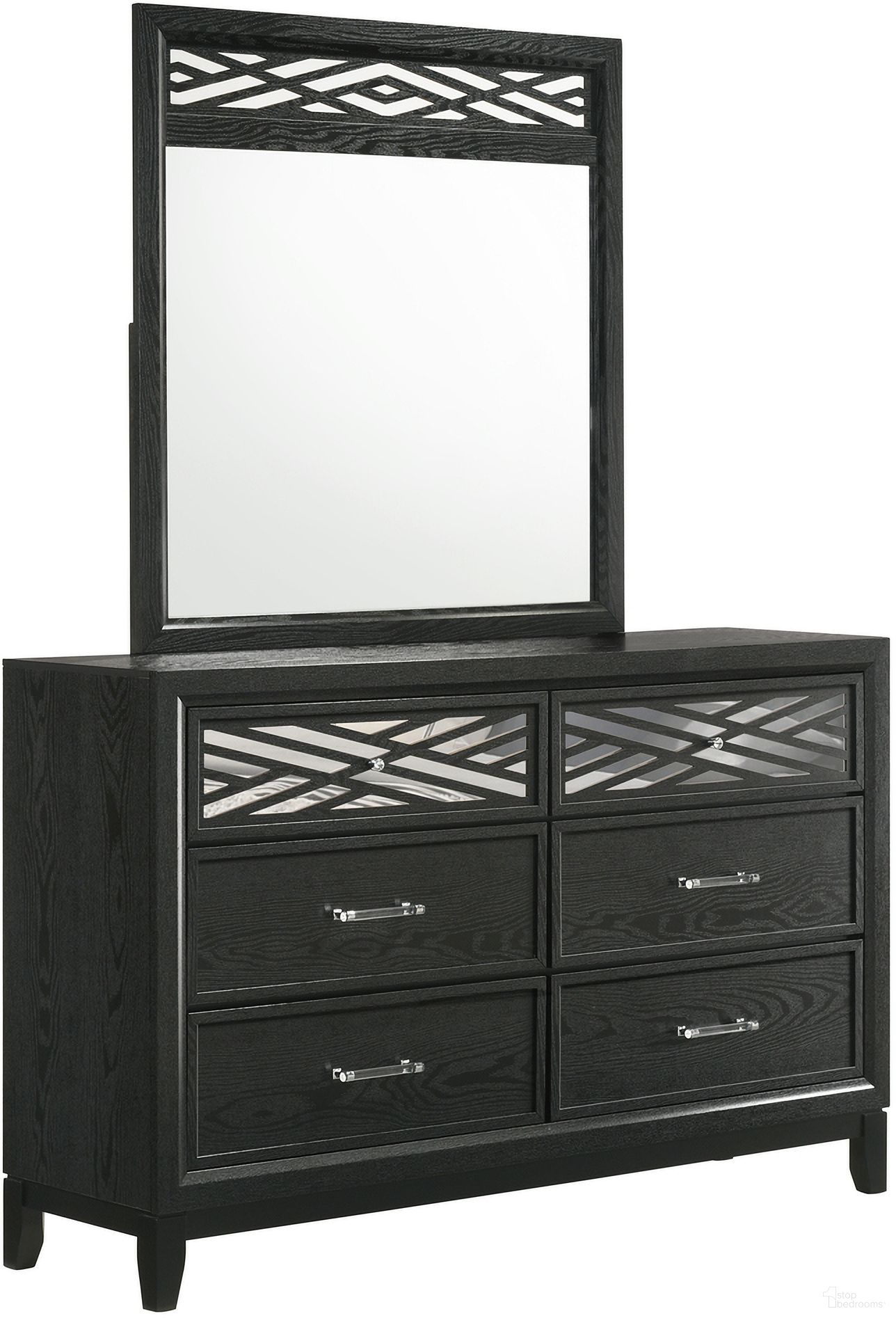 The appearance of Obsidian Mirror In Black designed by New Classic in the modern / contemporary interior design. This black piece of furniture was selected by 1StopBedrooms from Obsidian Collection to add a touch of cosiness and style into your home. Sku: B1655-060. Material: Glass.