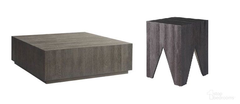 Obsidian Square Occasional Table Set In Dark Oak