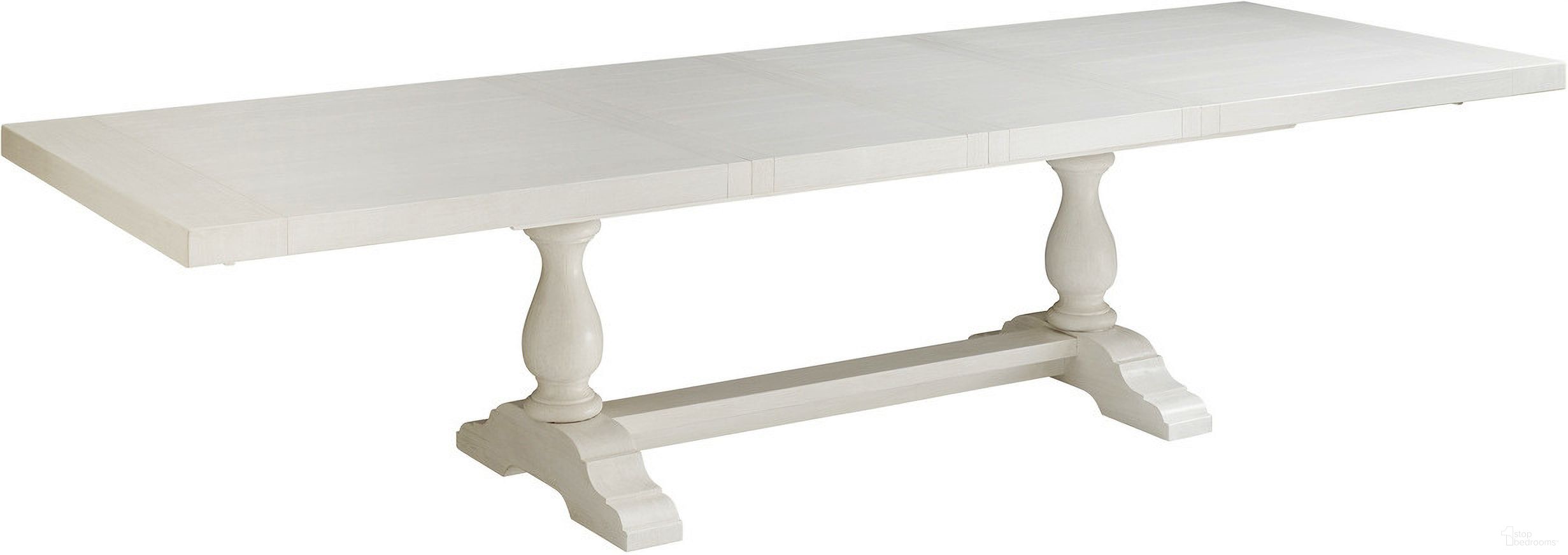 The appearance of Ocean Breeze Captiva Rectangular Dining Table In Sand designed by Tommy Bahama in the transitional interior design. This sand piece of furniture  was selected by 1StopBedrooms from Ocean Breeze Collection to add a touch of cosiness and style into your home. Sku: 570-877C. Table Base Style: Trestle. Material: Wood. Table Top Shape: Rectangular. Size: 44" x 88".