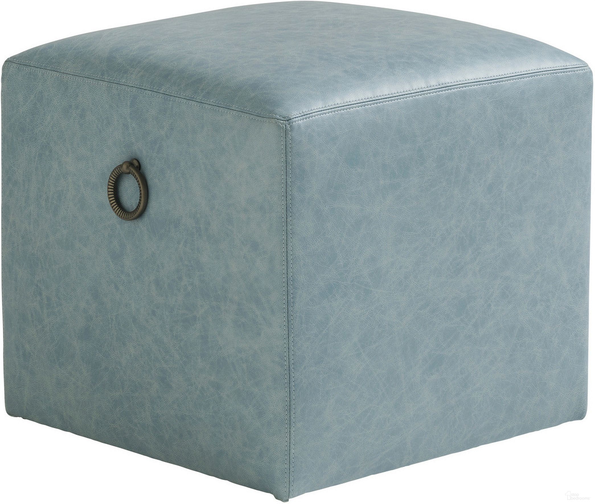 Ocean Breeze Jupiter Leather Ottoman