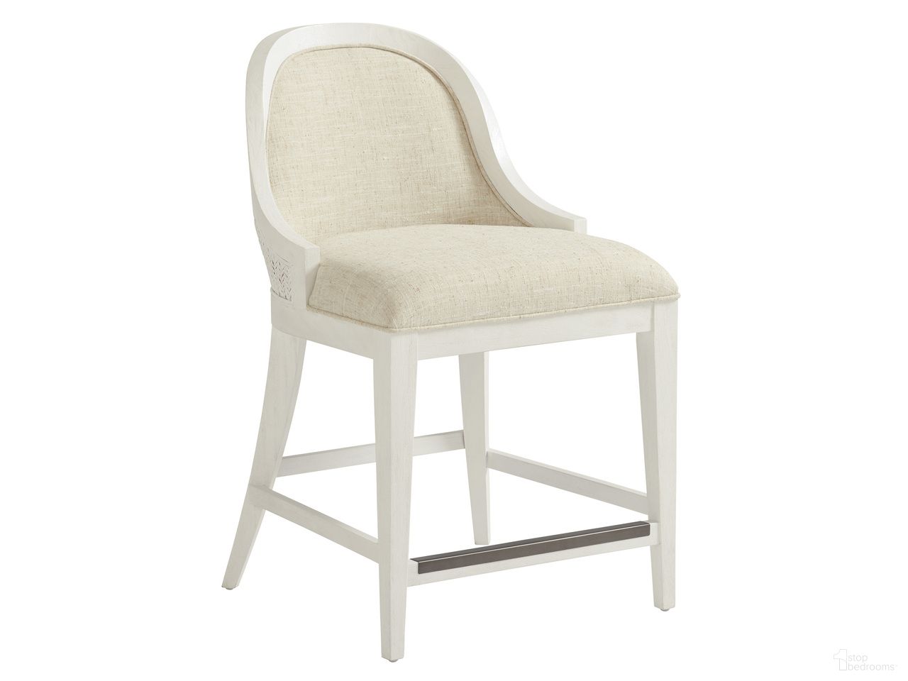 The appearance of Ocean Breeze Lantana Counter Stool In Caribbean Sand designed by Tommy Bahama in the transitional interior design. This caribbean sand piece of furniture was selected by 1StopBedrooms from Ocean Breeze Collection to add a touch of cosiness and style into your home. Sku: 570-895-01. Material: Wicker.