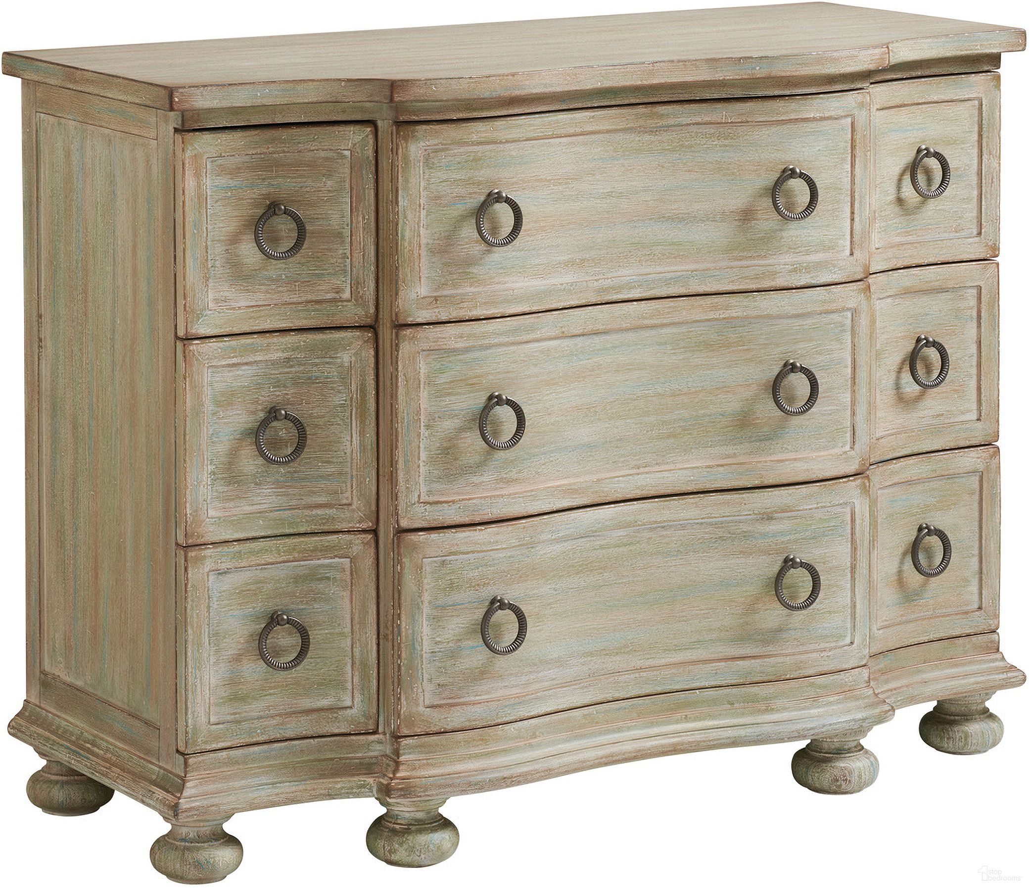 The appearance of Ocean Breeze Mc Alister Hall Chest In Palmetto designed by Tommy Bahama in the transitional interior design. This palmetto piece of furniture  was selected by 1StopBedrooms from Ocean Breeze Collection to add a touch of cosiness and style into your home. Sku: 571-973. Material: Wood.