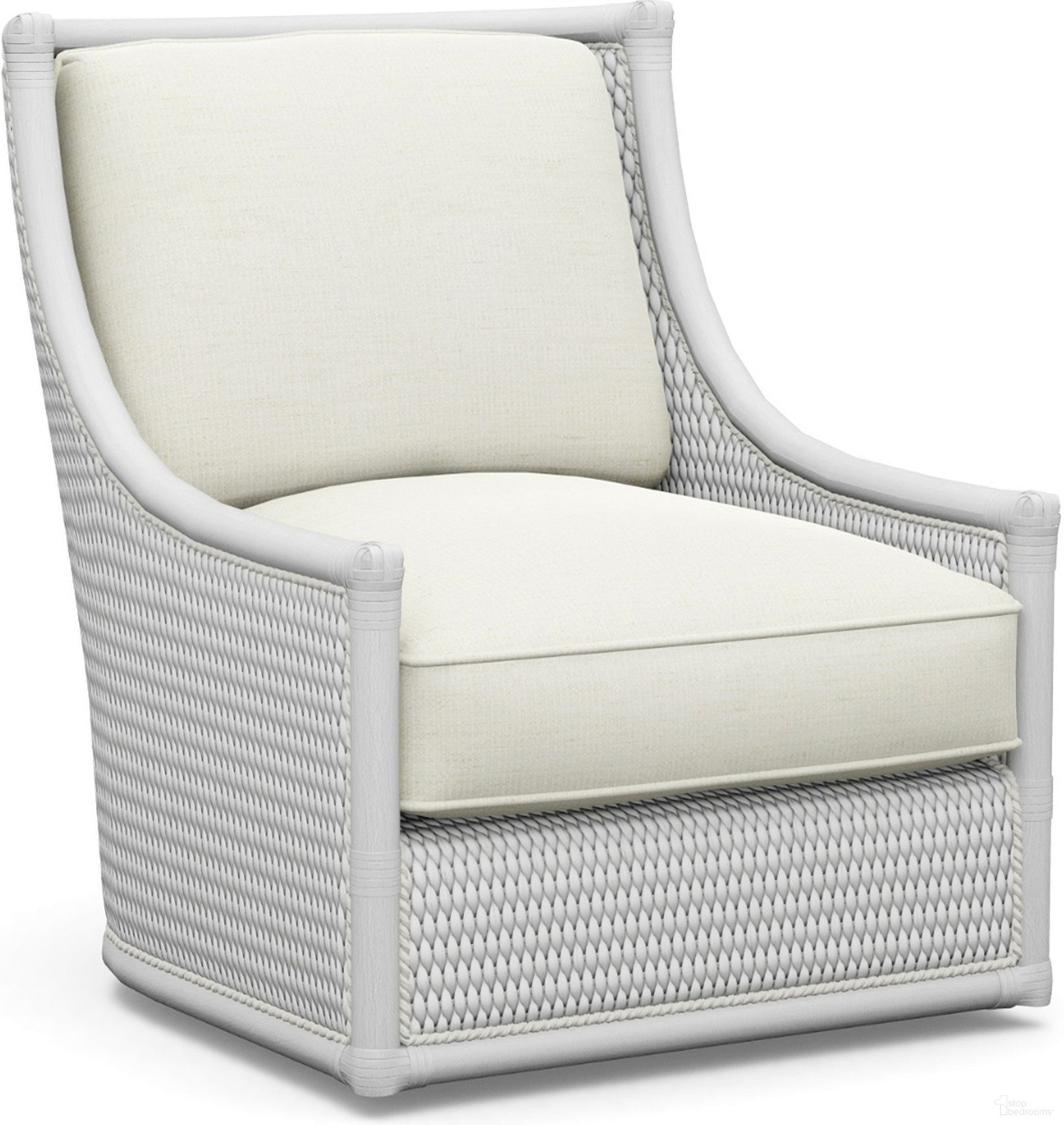 The appearance of Ocean Breeze Preston Swivel Chair designed by Tommy Bahama in the transitional interior design. This white piece of furniture was selected by 1StopBedrooms from Ocean Breeze Collection to add a touch of cosiness and style into your home. Sku: 1942-11SW-42.