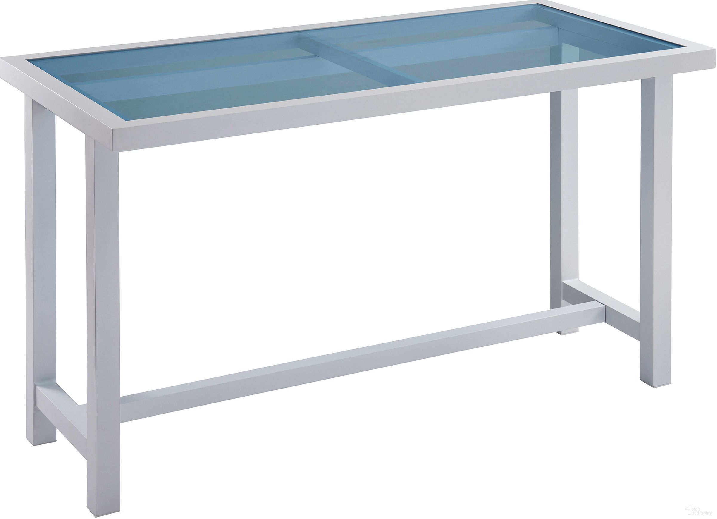 The appearance of Ocean Breeze Promenade Bistro Table In White designed by Tommy Bahama in the coastal interior design. This white piece of furniture was selected by 1StopBedrooms from Ocean Breeze Promenade Collection to add a touch of cosiness and style into your home. Sku: 3460-873. Material: Glass.
