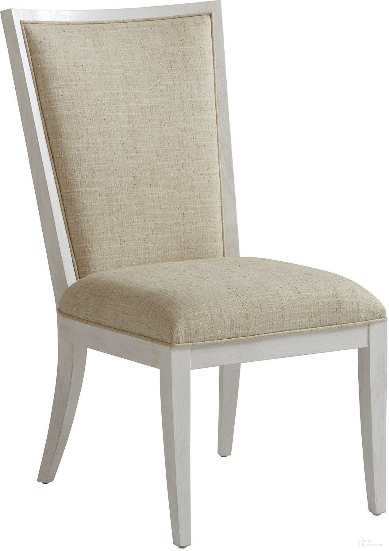 The appearance of Ocean Breeze Sea Winds Upholstered Side Chair In Sand 01-0570-882-01 designed by Tommy Bahama in the transitional interior design. This sand piece of furniture was selected by 1StopBedrooms from Ocean Breeze Collection to add a touch of cosiness and style into your home. Sku: 570-882-01. Material: Wood. Chair Type: Side Chair.